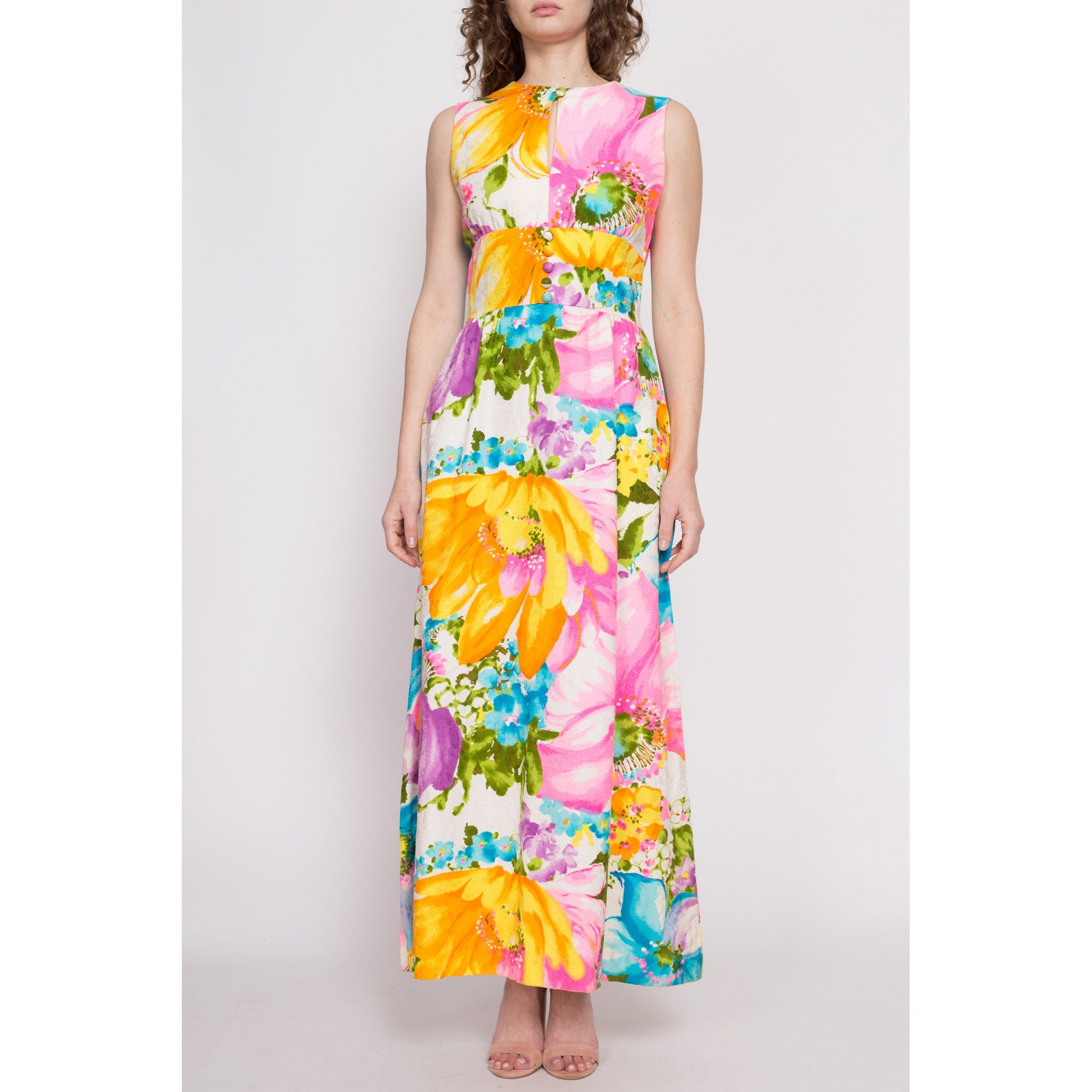 60s Tori Richard Honolulu Hawaiian Maxi Dress - Medium – Flying