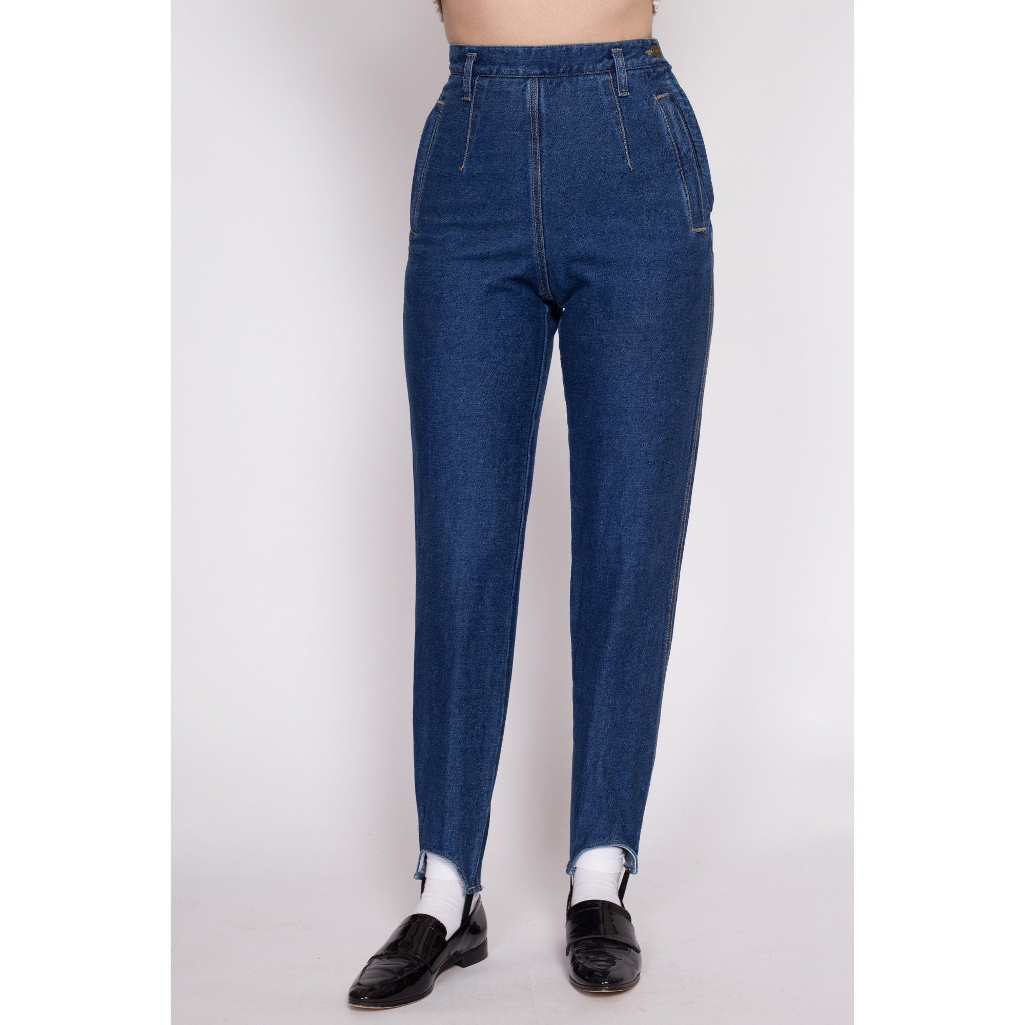 90s Lizwear Stirrup Side Zip Jeans - Extra Small, 25