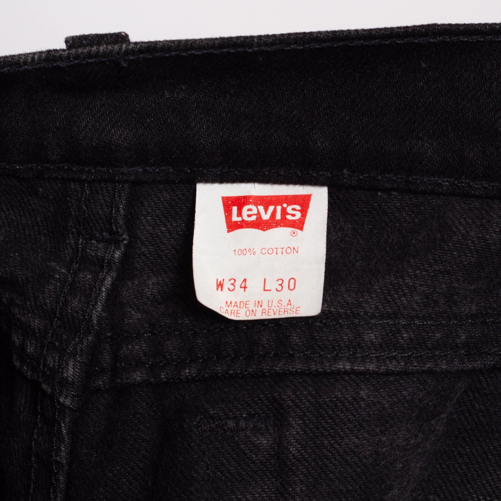 Vintage Levi's 550 Made In USA Black Jeans - 34x30