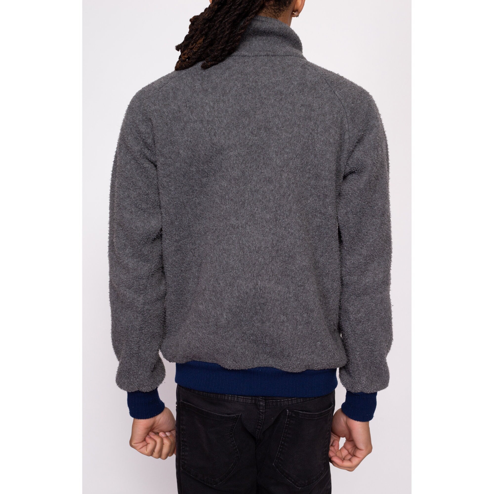 80s Patagonia Fleece Zip Up Sweatshirt - Men's Small