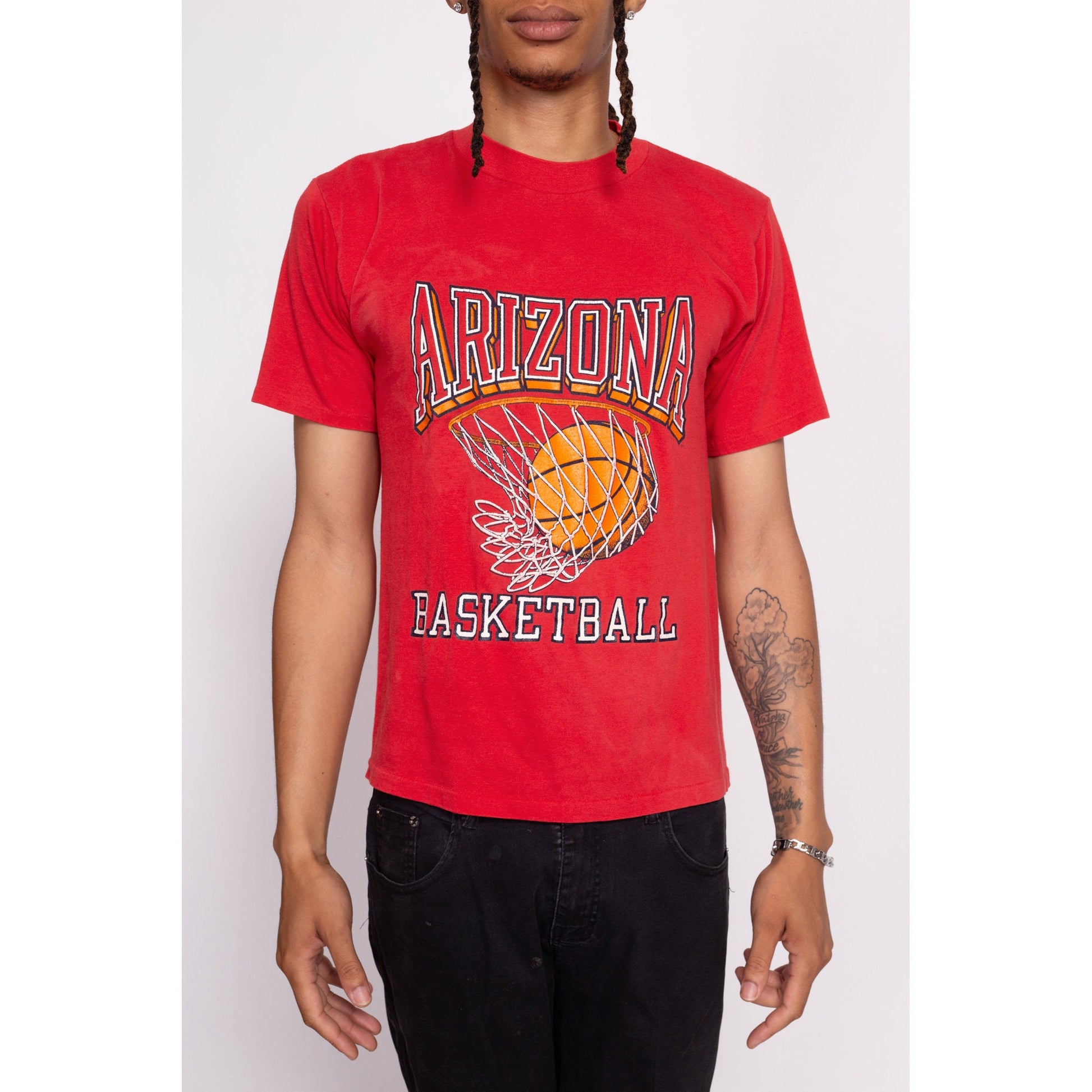 80s University of Arizona Basketball T Shirt - Men's Medium