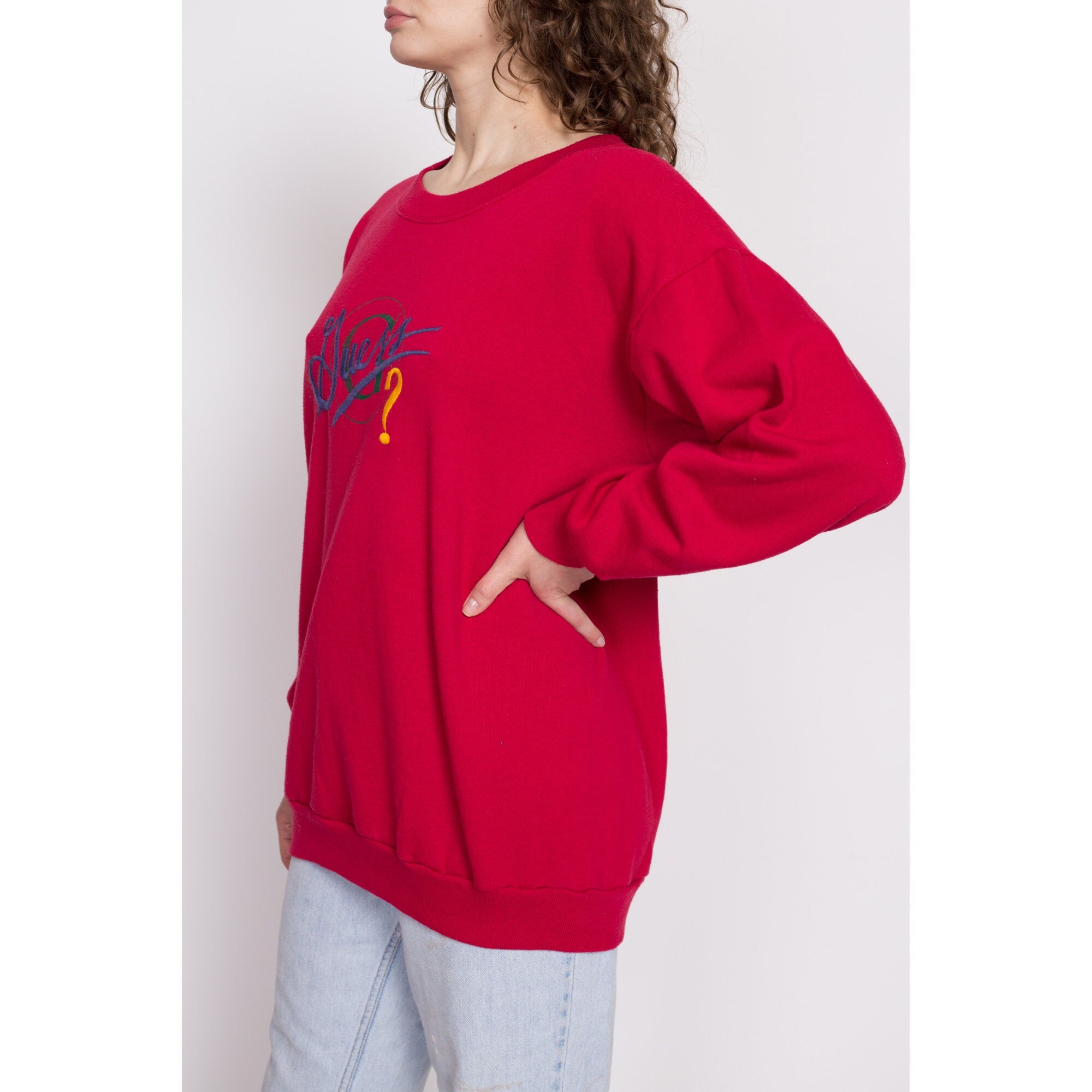 Guess on sale sweatshirt red