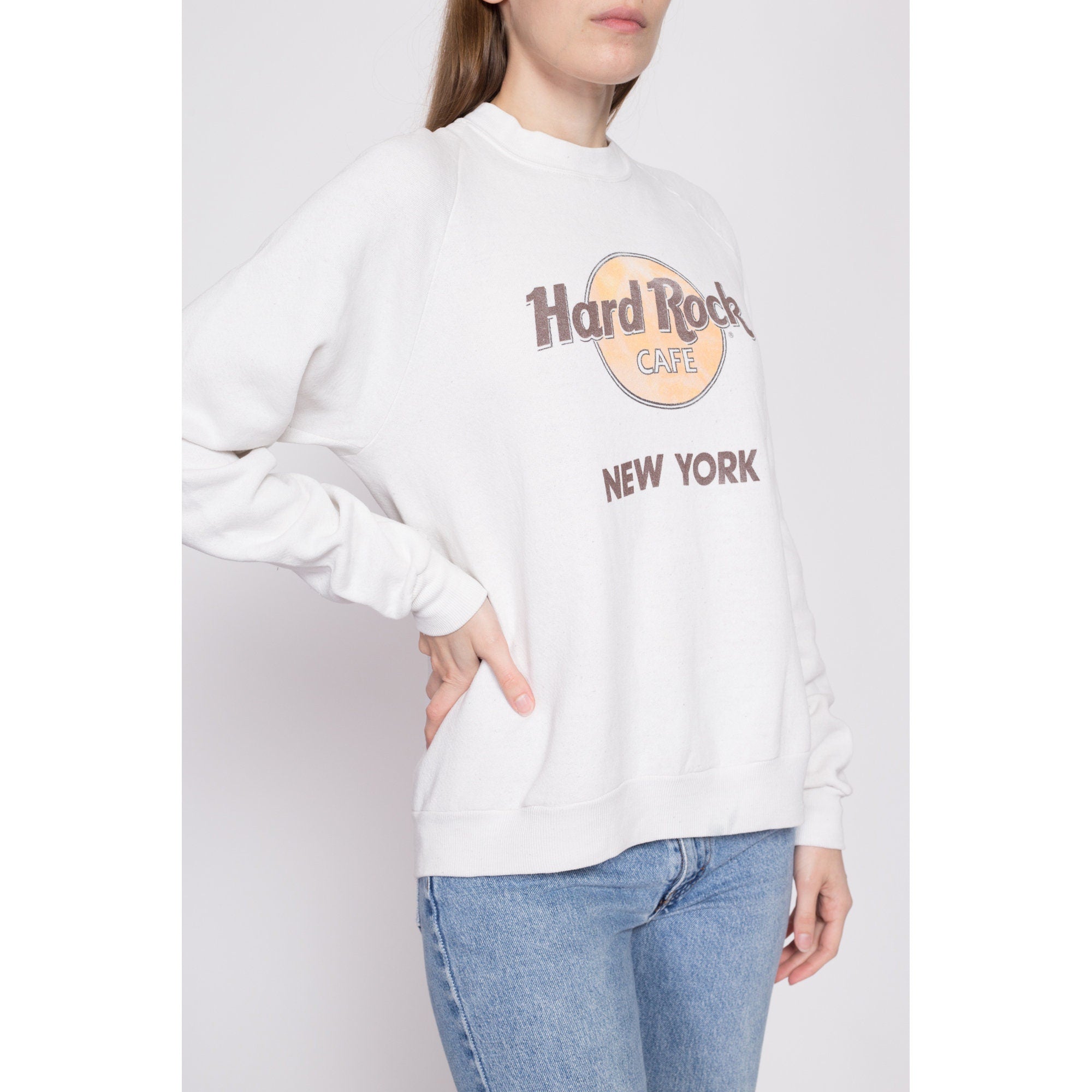 80s Hard Rock Cafe New York City Sweatshirt - Men's Medium, Women's Large