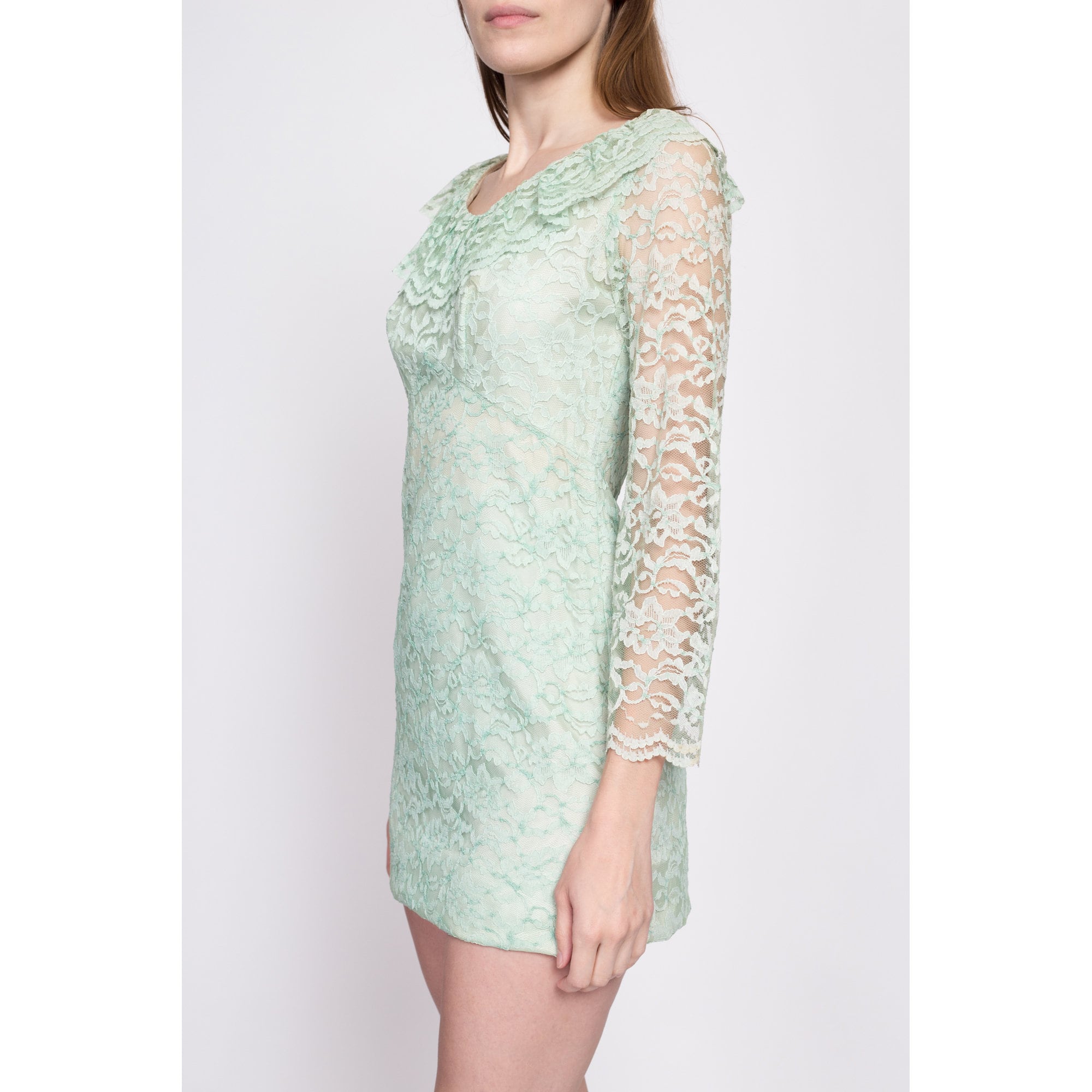 Vintage Green Lace Dress