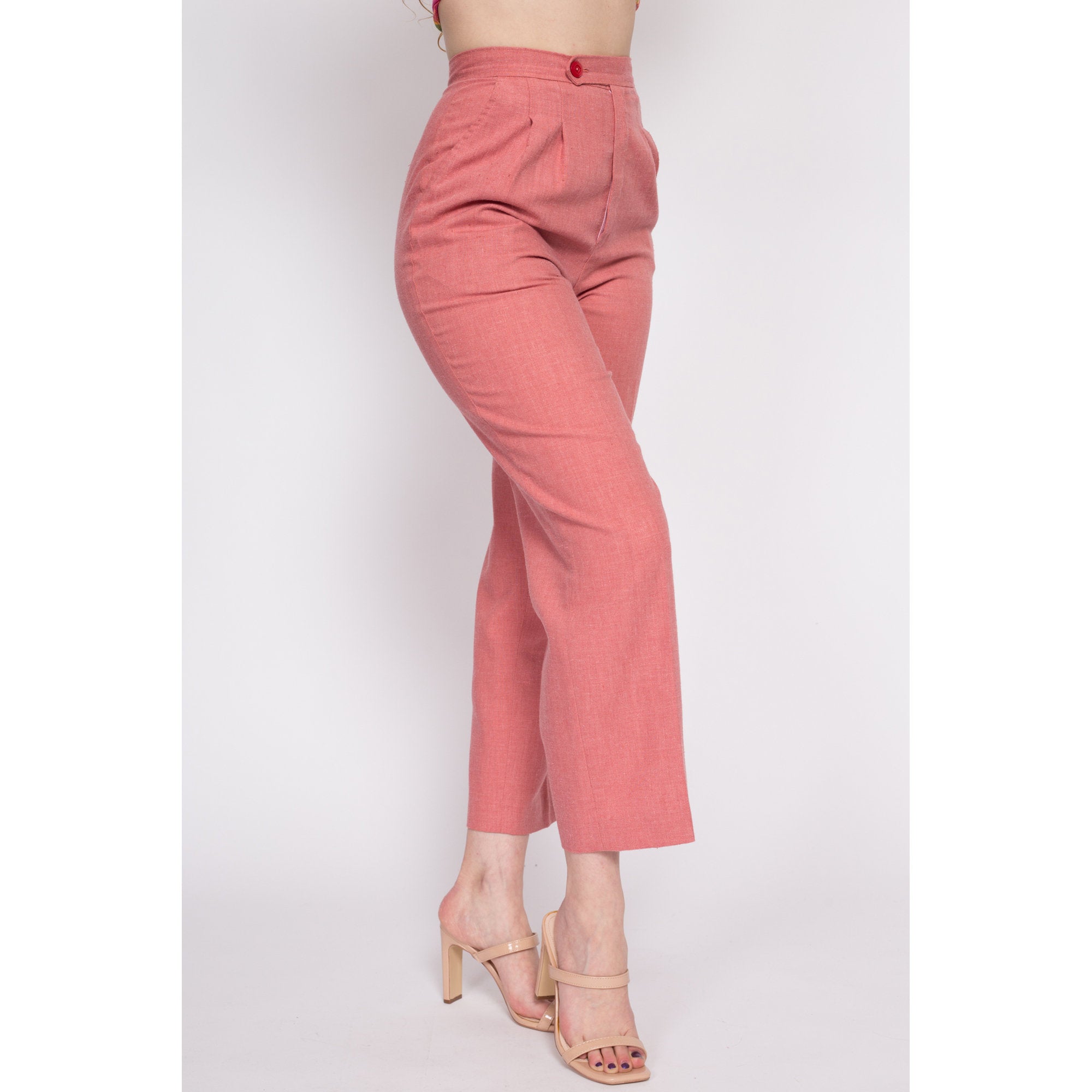 Women Linen Flare Slit Pants / Long Lounge Trousers / Dusty Pink –  ChintamaniAlchemi