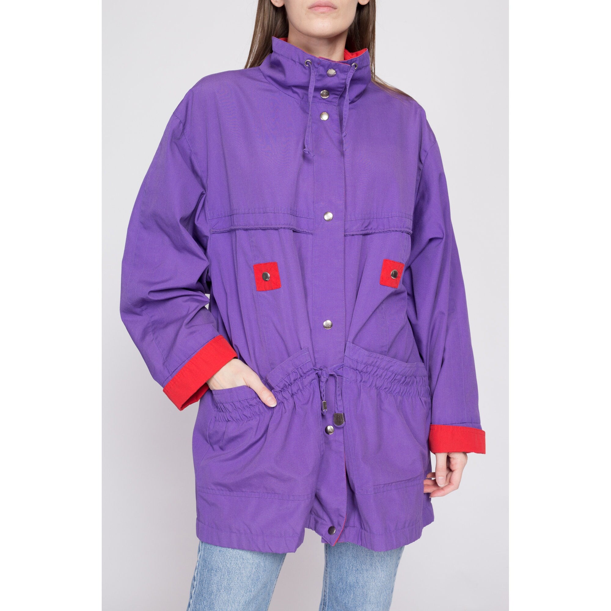 80s Current Seen Oversize Color Block Jacket - Medium – Flying 