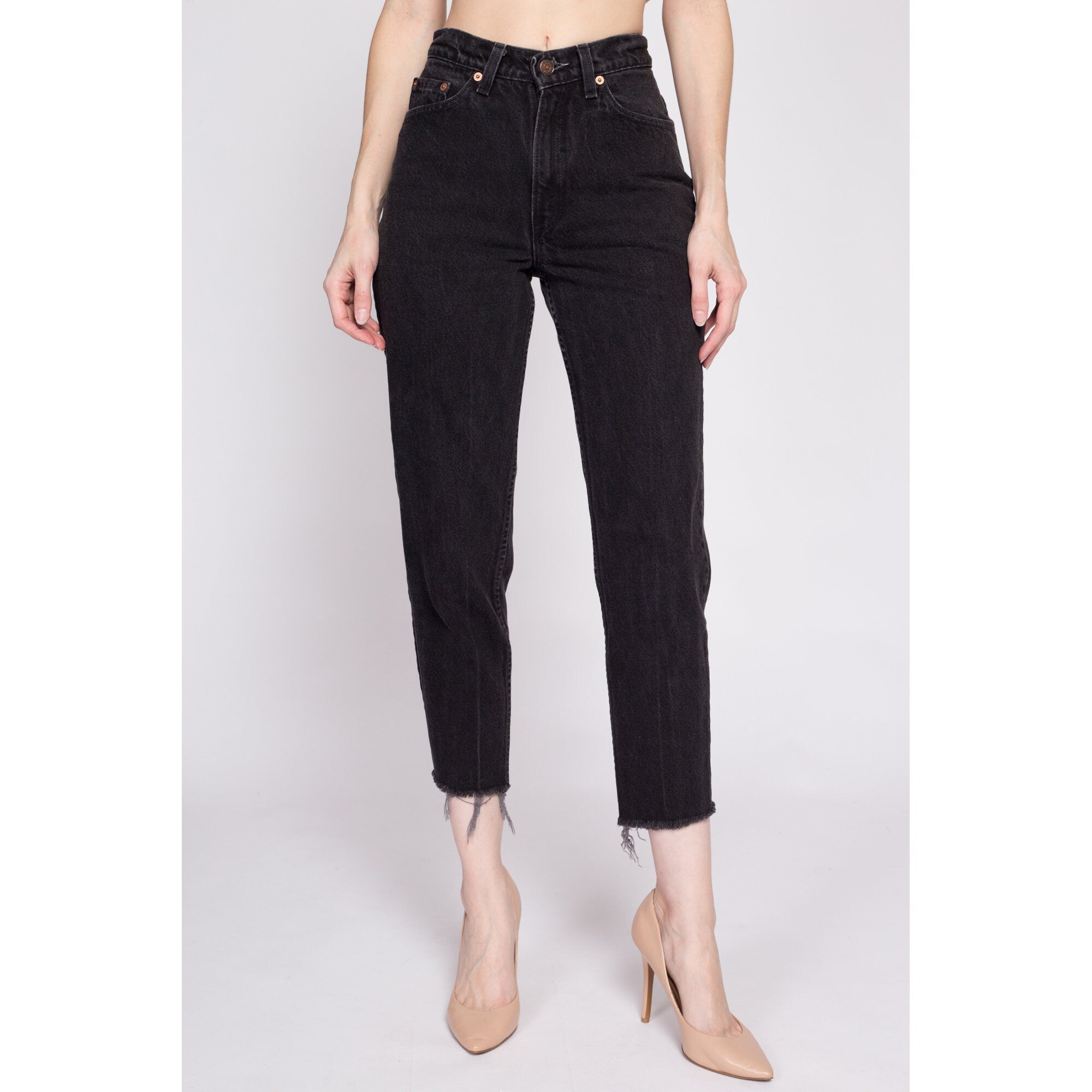 Vintage Levis 512 Black High Waisted Jeans - Extra Small – Flying ...