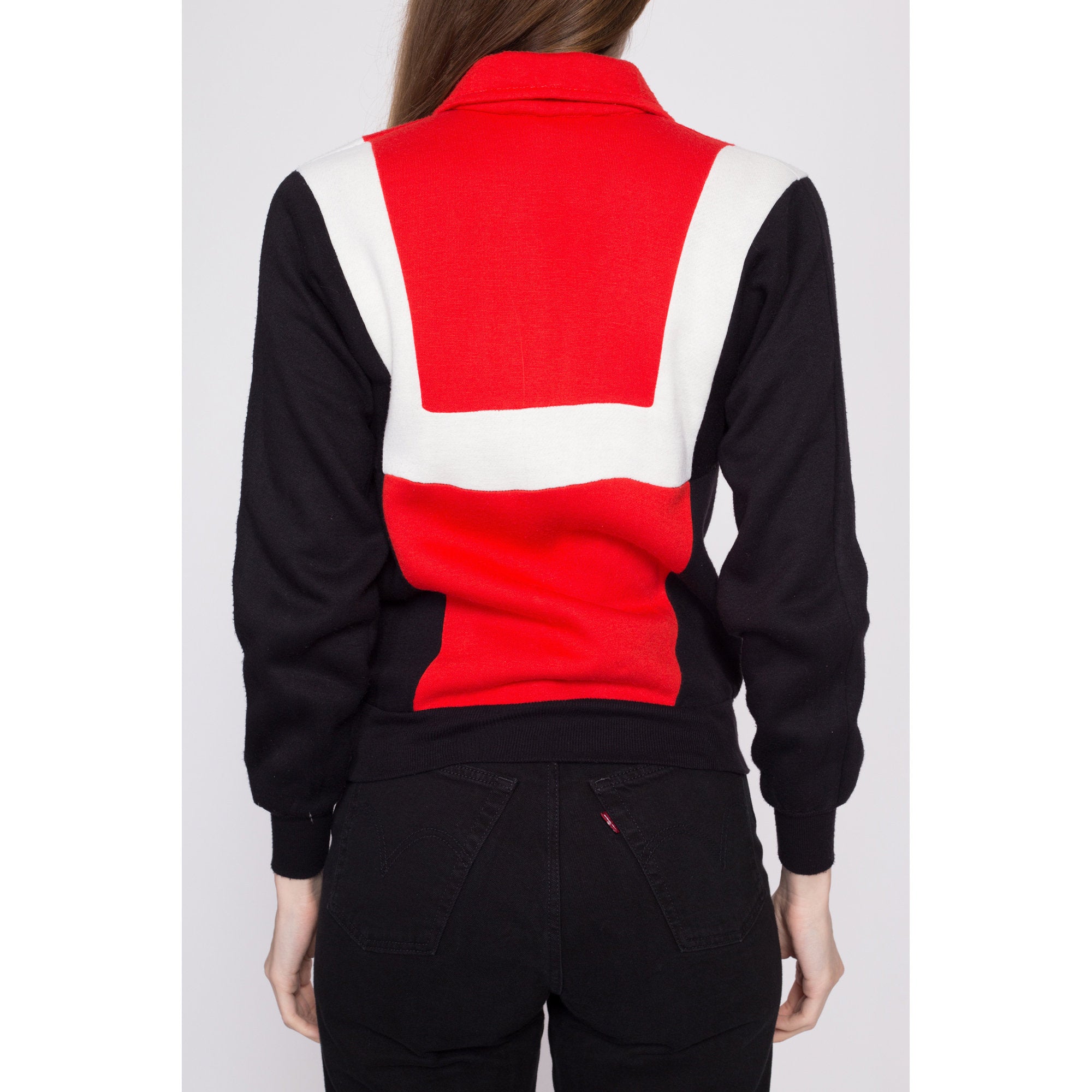 80s Color Block Track Jacket - Extra Small – Flying Apple Vintage
