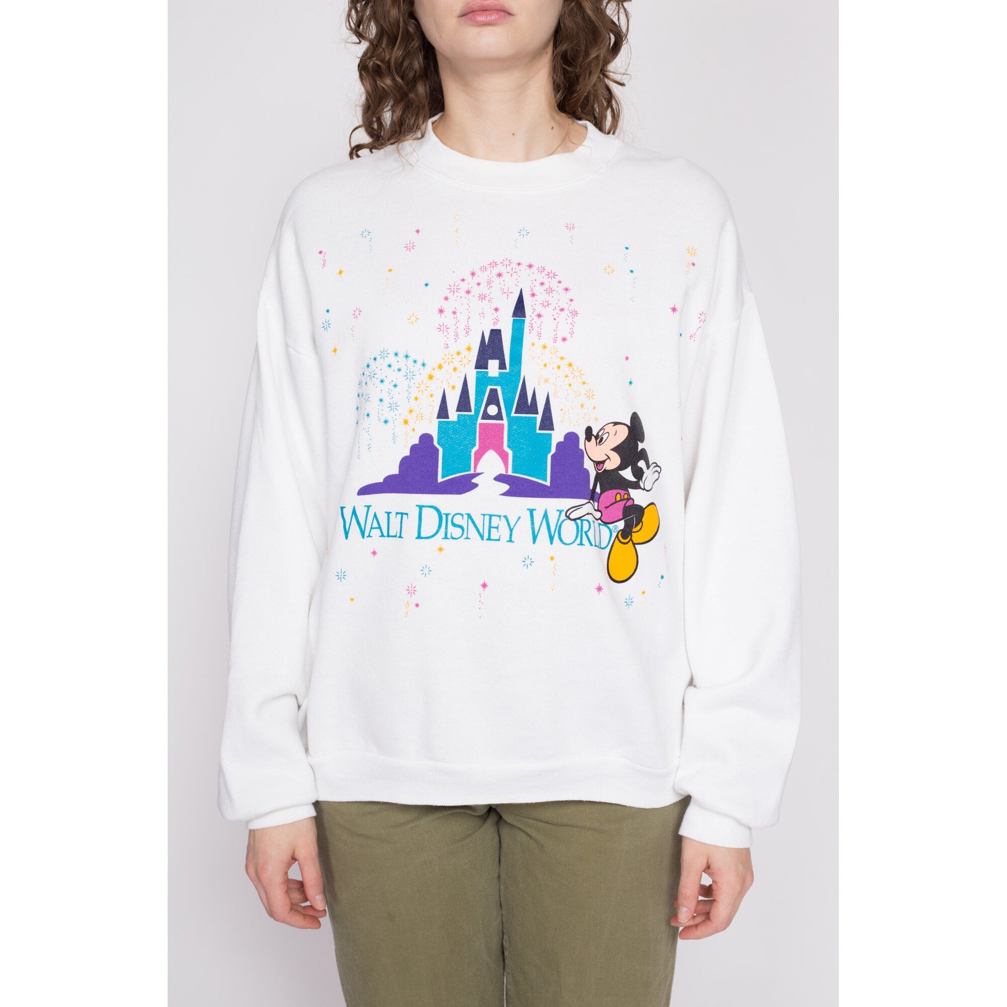 90s Walt Disney World Fireworks Sweatshirt - Men's Large, Women's 