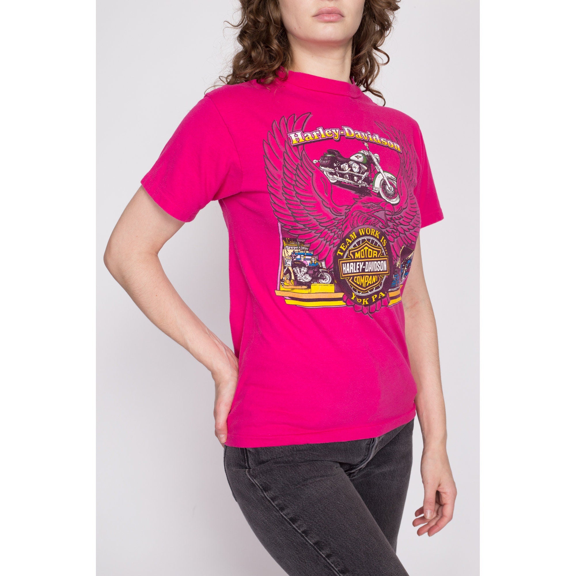 Pink harley best sale davidson shirt