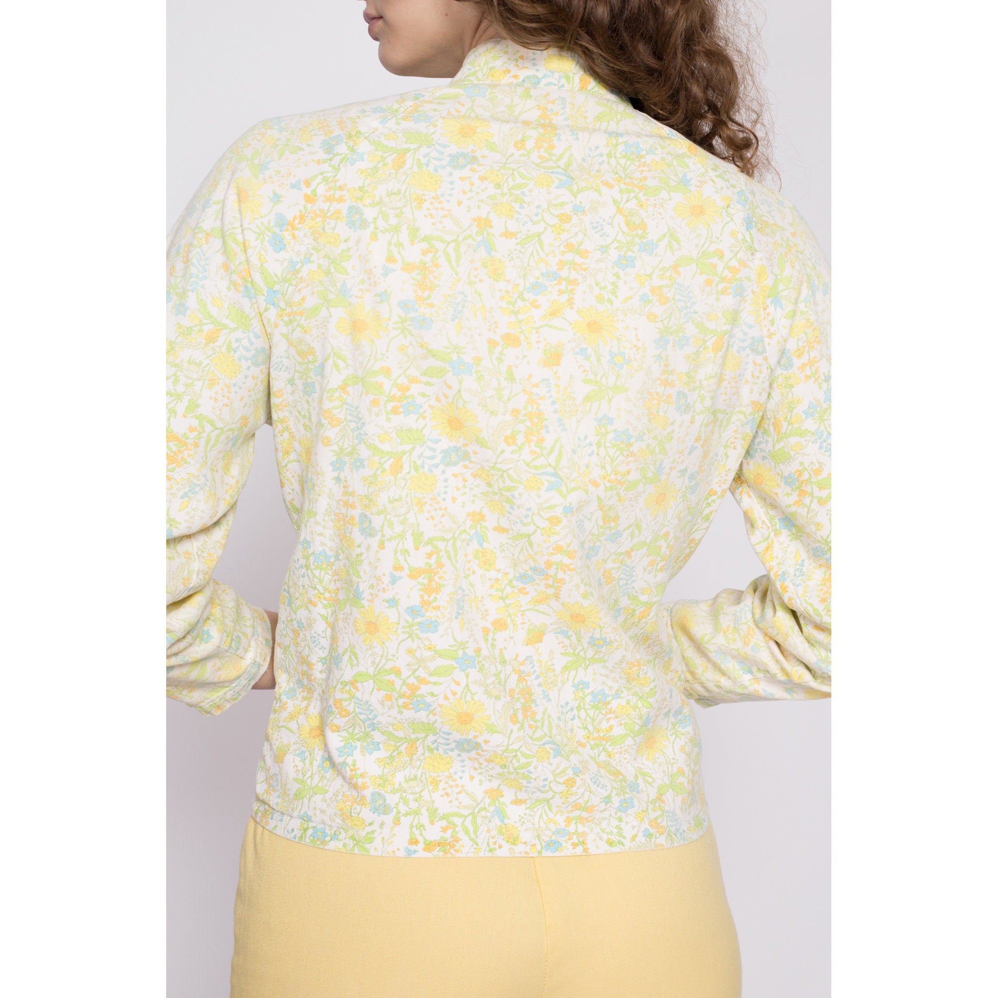 70s Daisy Flower Power Jacket - Petite Medium – Flying Apple Vintage