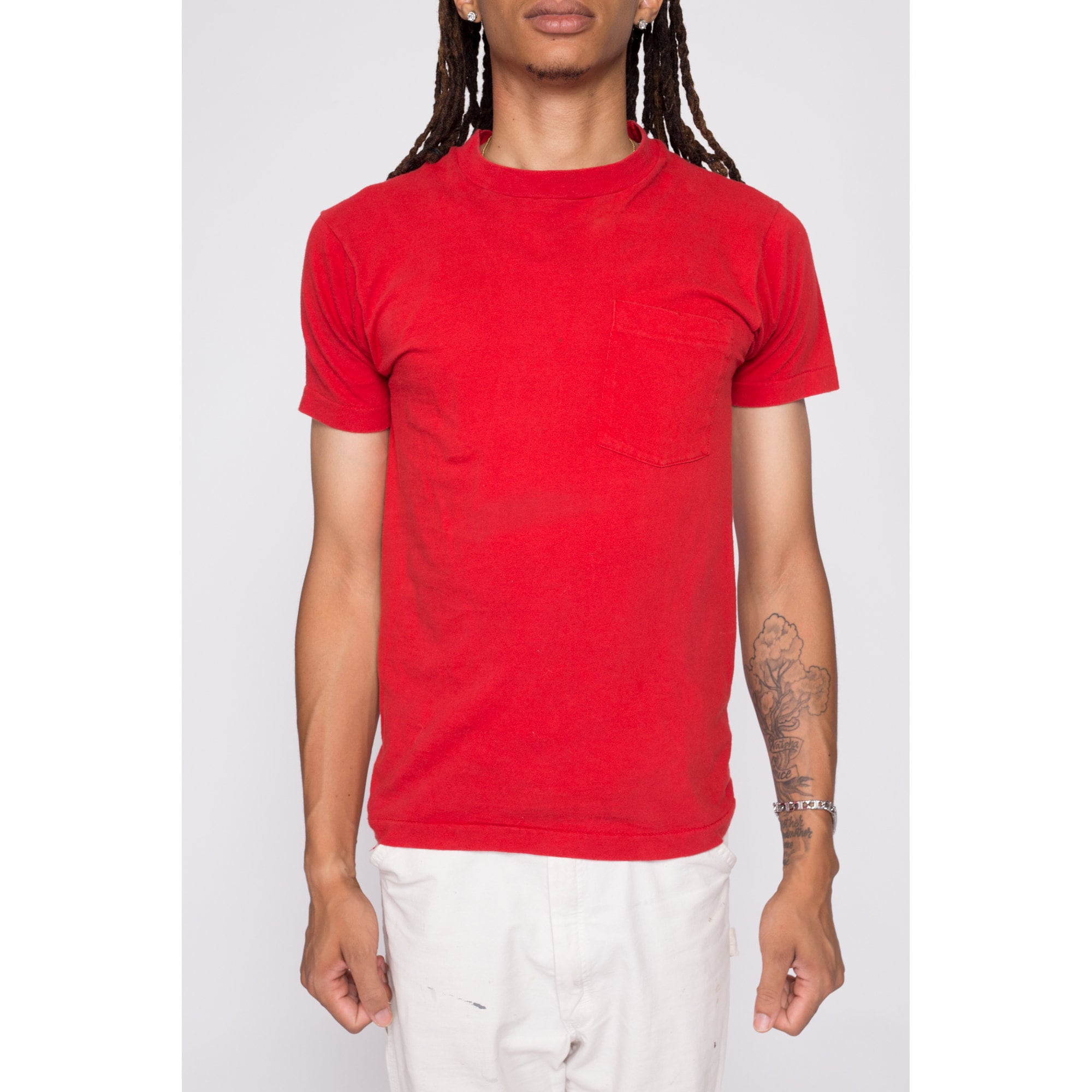 Mens plain red store shirt