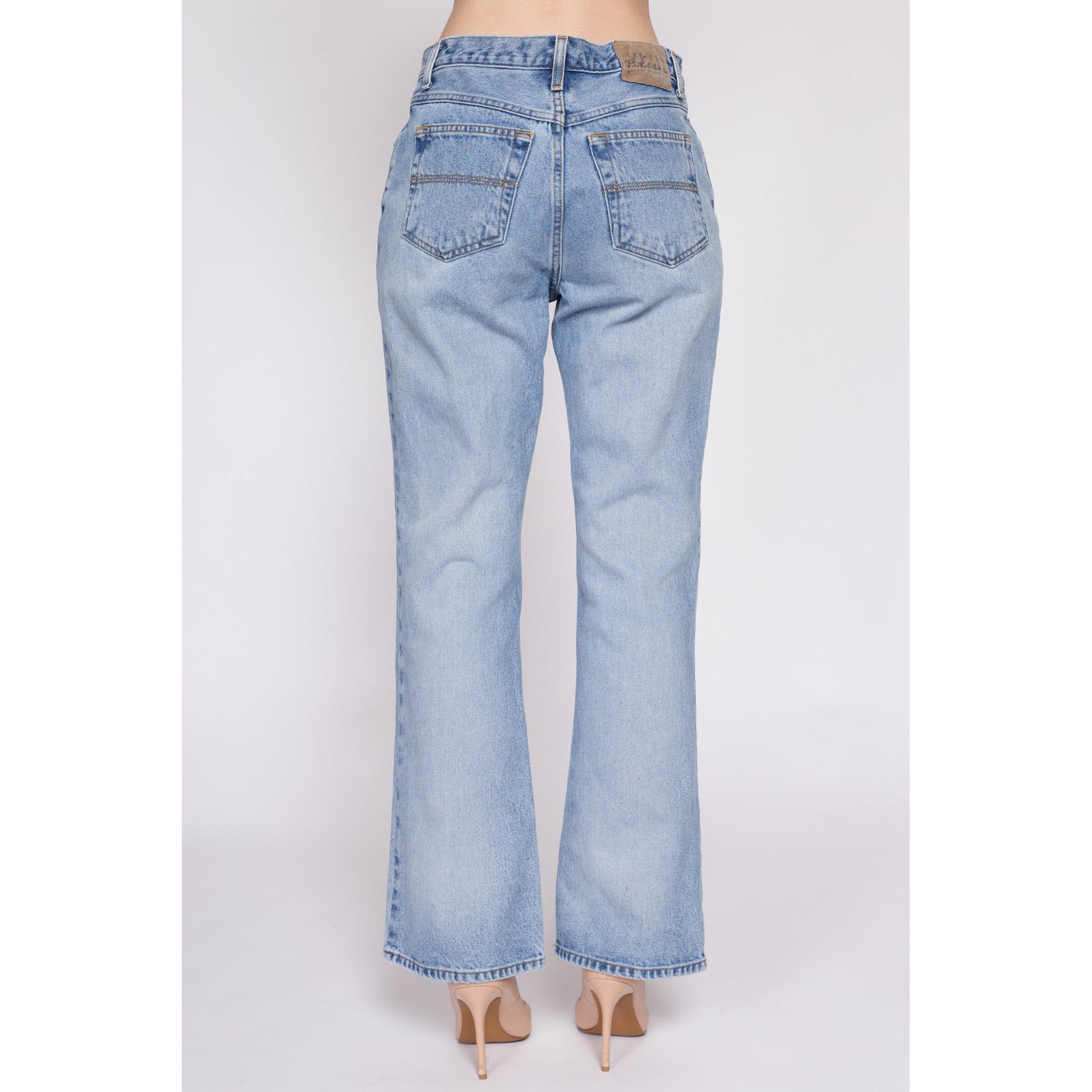 Seven 7 Jeans Womens 27 Vintage Y2K Full Length Flare Zip Front Medium Wash