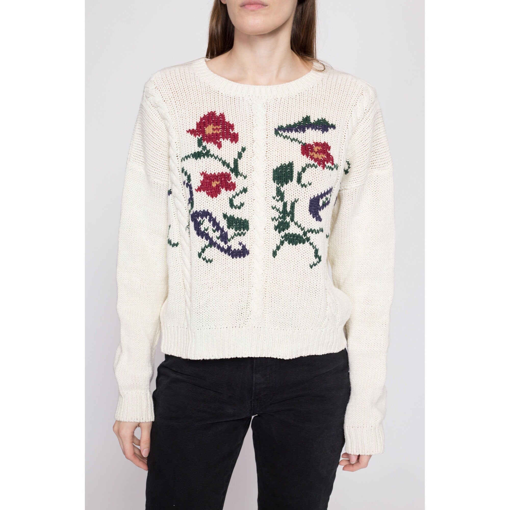 PUCCI Junior logo-embroidered cable-knit jumper - White