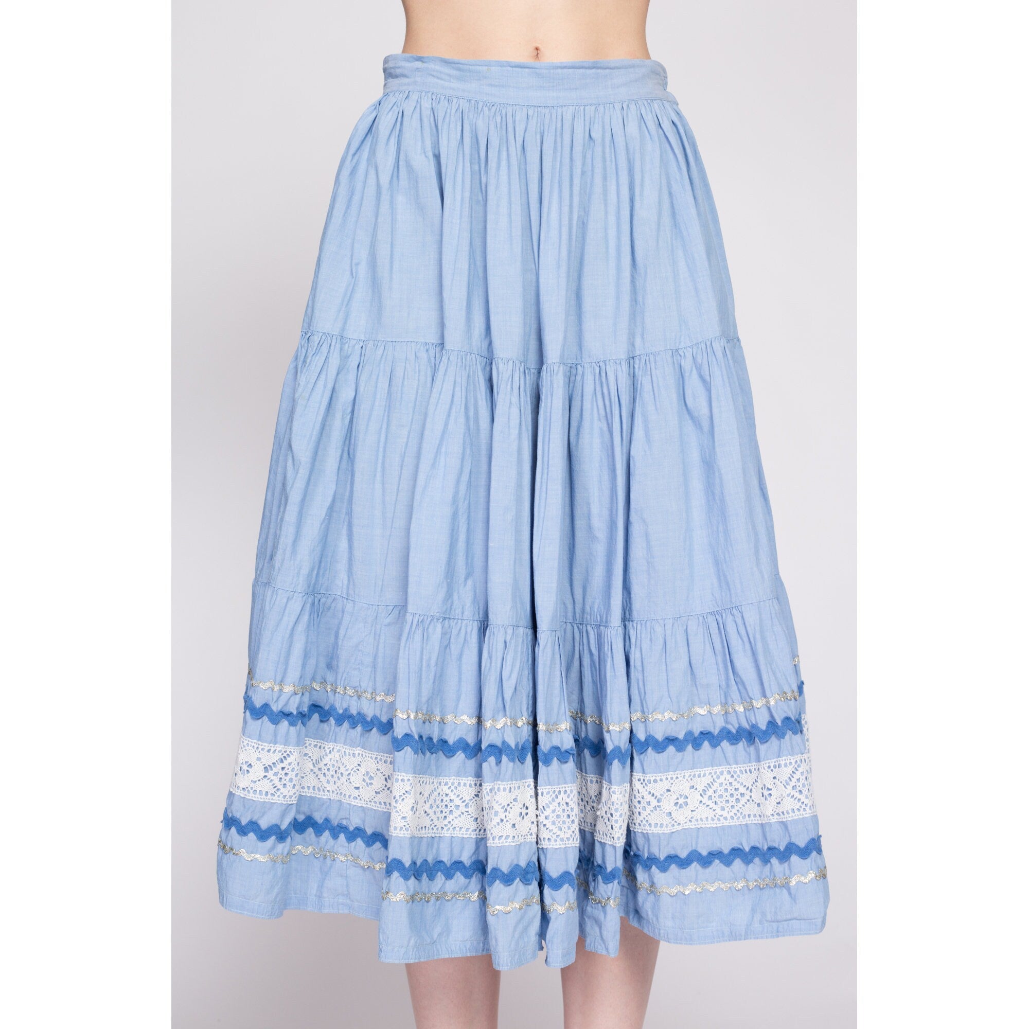 Vintage blue outlet skirt 50s