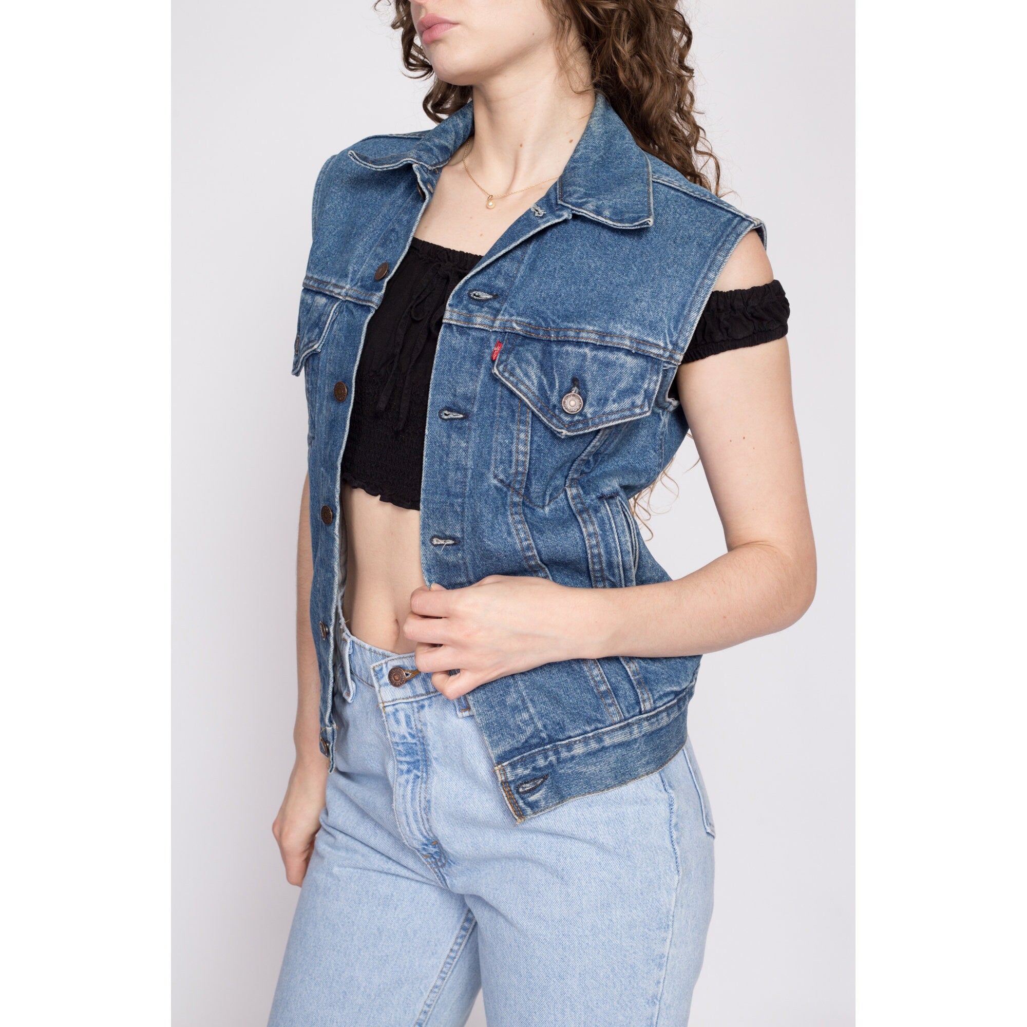 Levi's denim 2024 vest women's