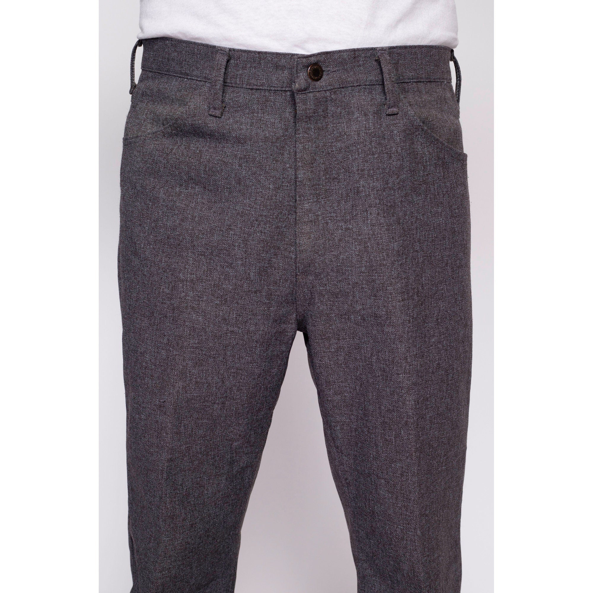 Mens Flared Bell Bottom Pants Business Smart Bootcut Trousers Slim Fit  Plain | eBay
