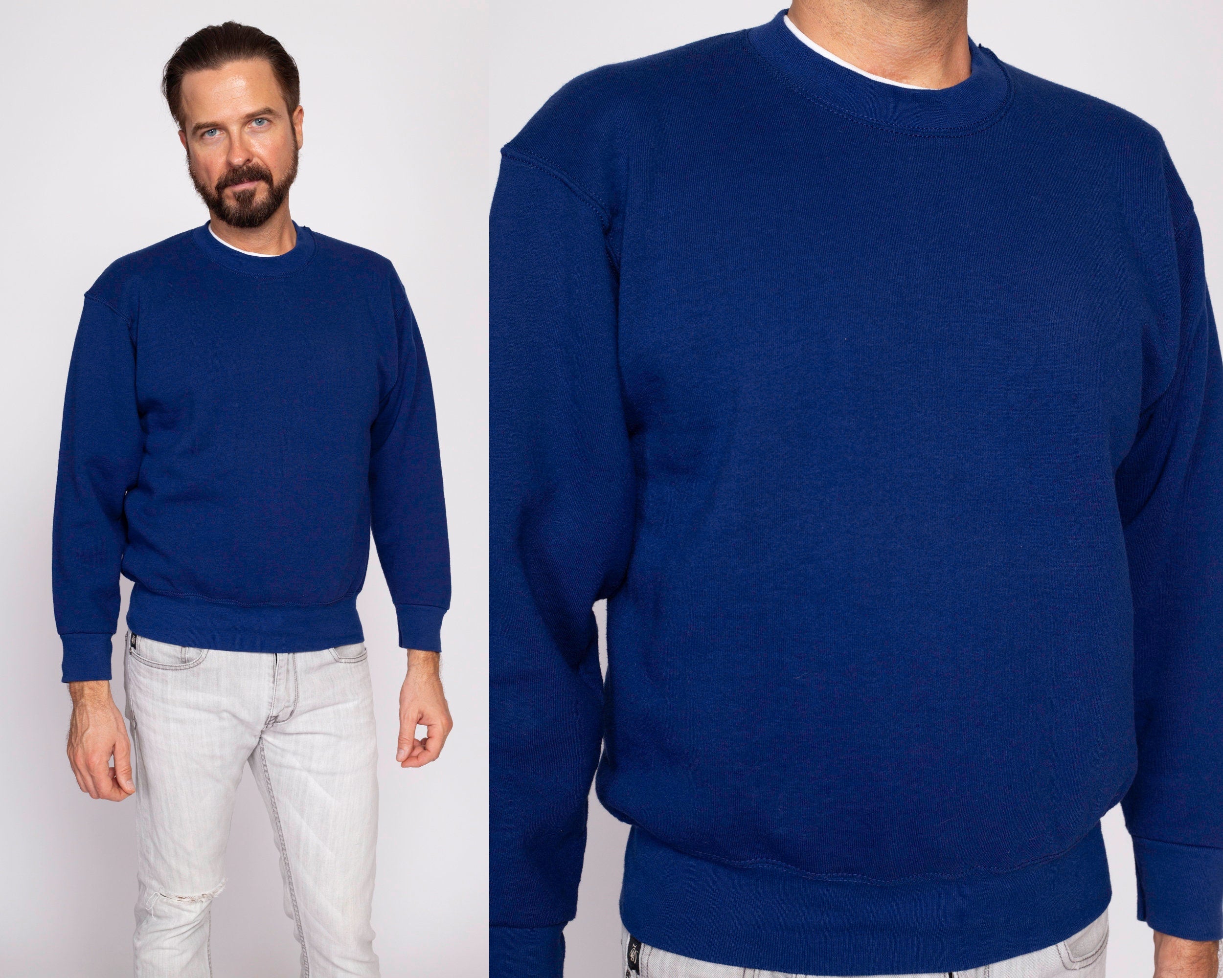 Plain dark blue discount sweatshirt