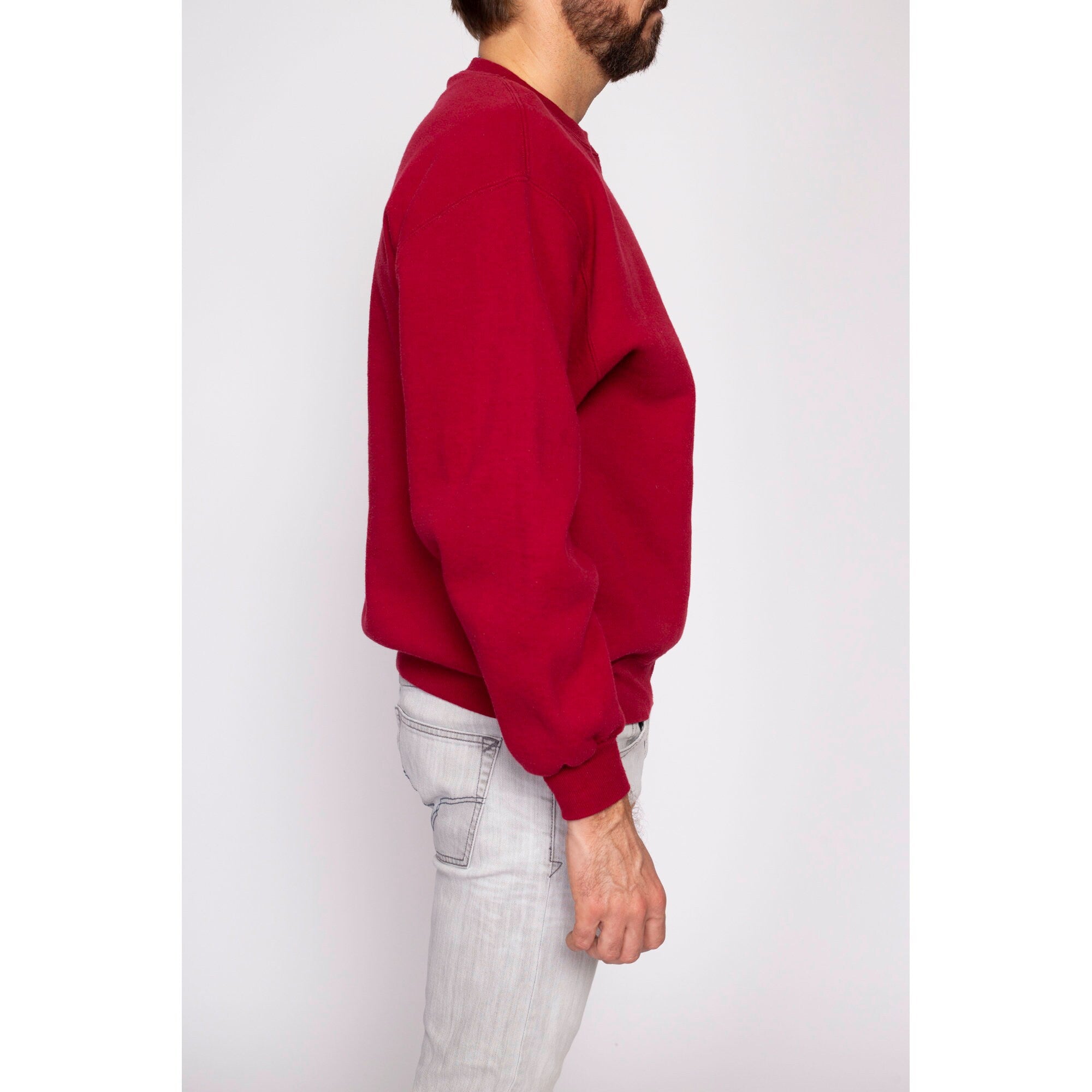 Plain red sweatshirt online mens