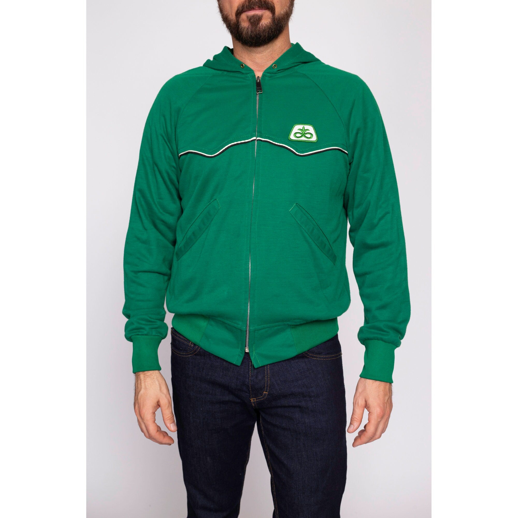 Green sweat jacket hot sale