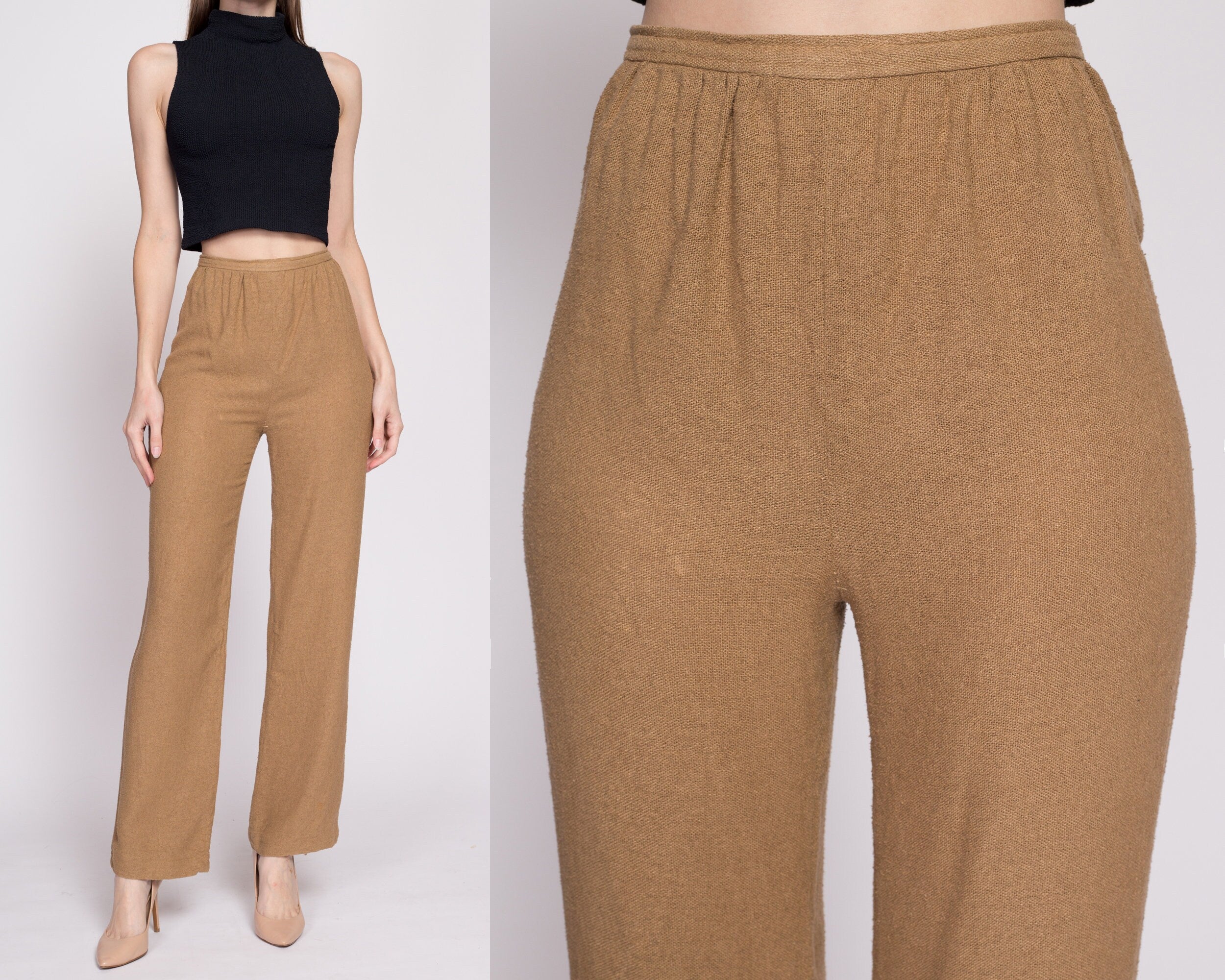 Black WOMAN Paperbag High Waist Woven Trousers 2562331 | DeFacto