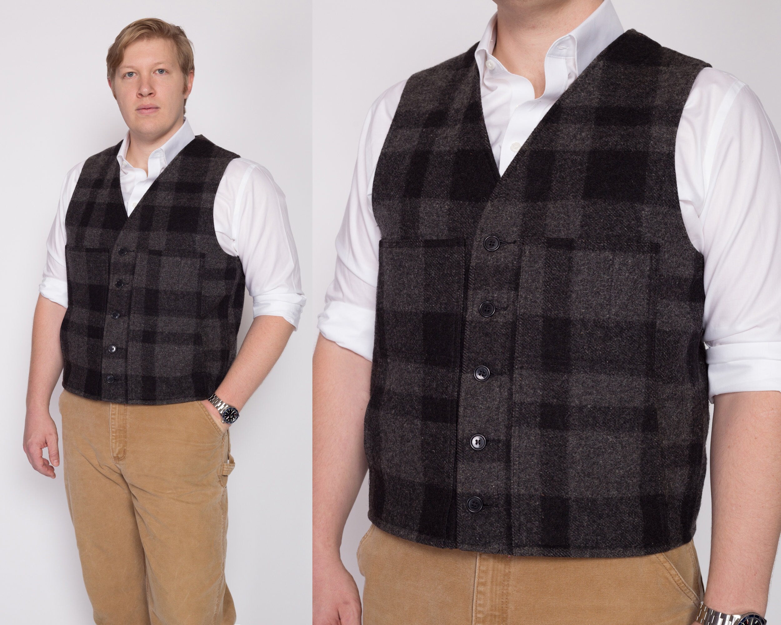 1970s CC Filson Mackinaw Wool Vest - Size 46