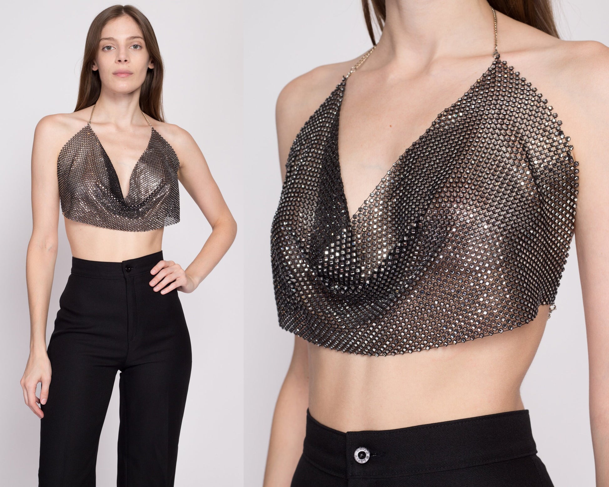 Backless Silver Chainmail Top