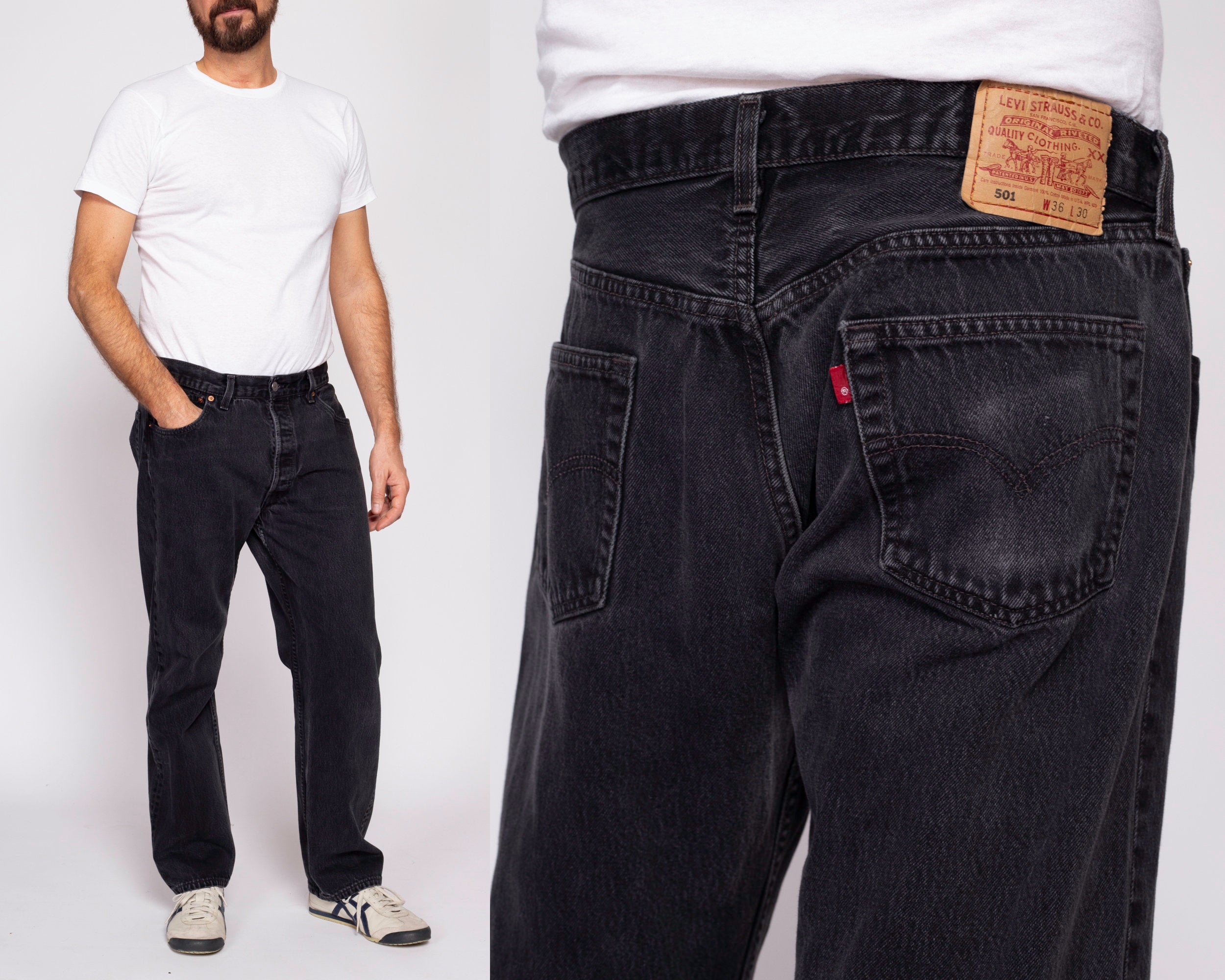 Vintage Levi's 501 Black Jeans - 36x30