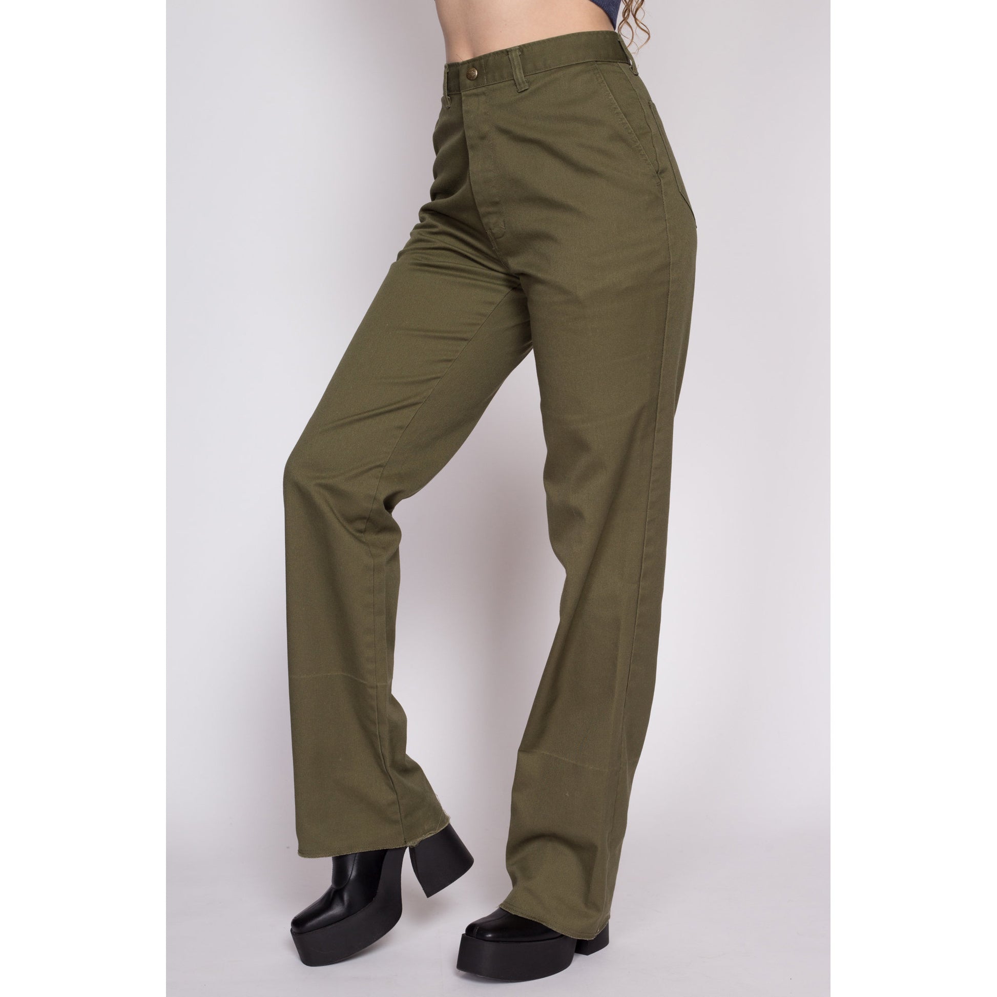 70s Boy Scout Uniform Pants - Men's Small, Women's Medium, 28.5