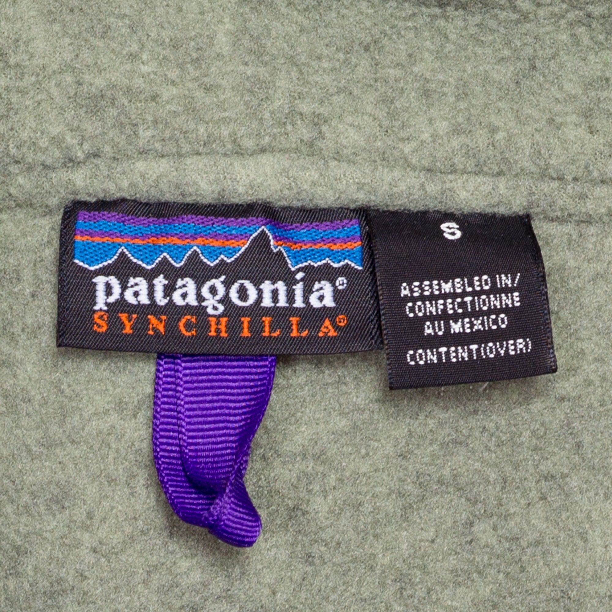Vintage Patagonia Sage Green Synchilla Fleece Half Zip Sweatshirt