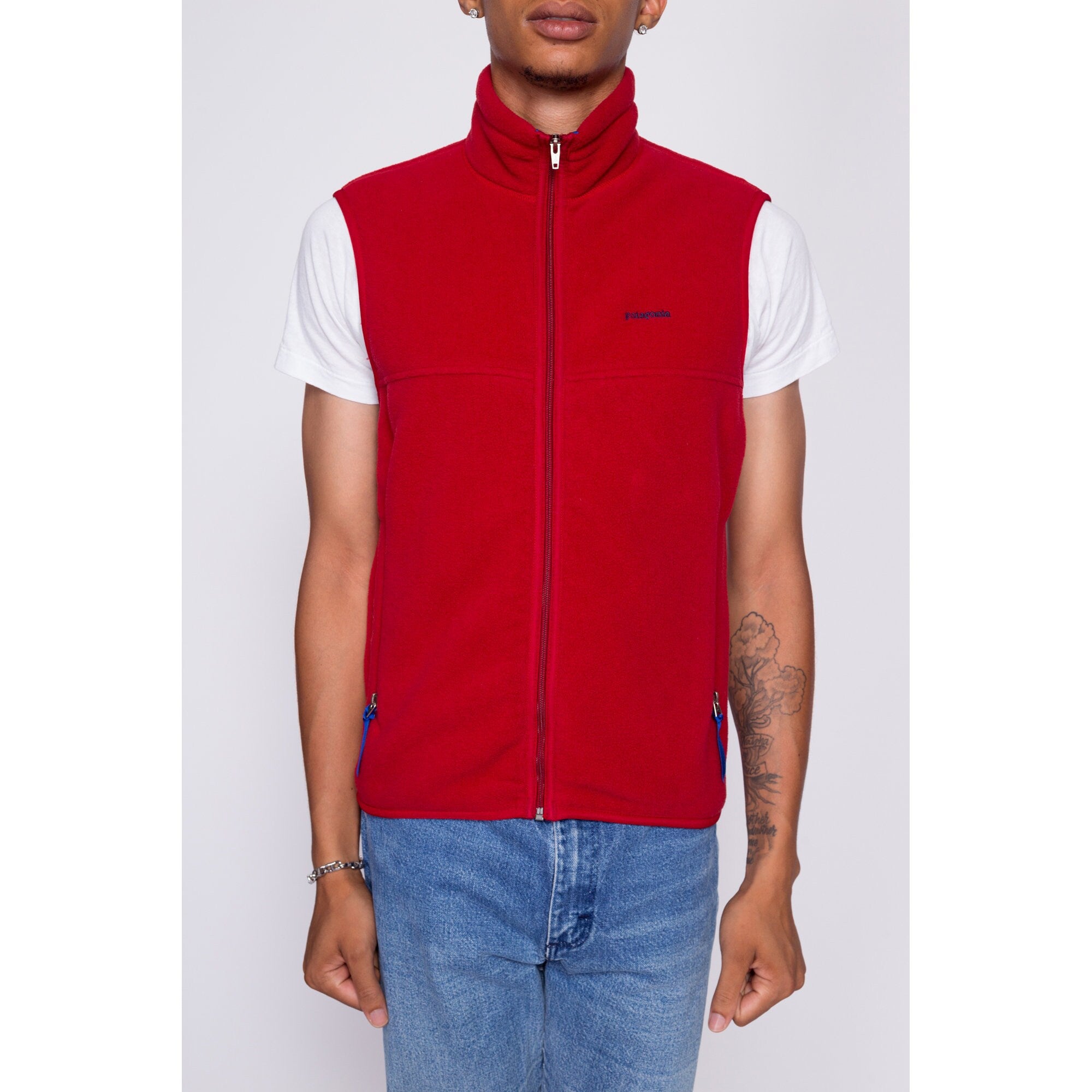 90s Patagonia Synchilla Red Fleece Vest - Men's Small