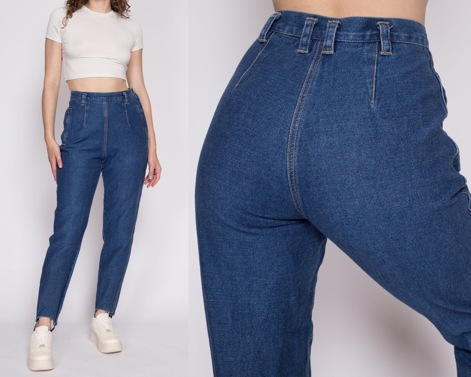 90s Lizwear Stirrup Side Zip Jeans - Medium, 28