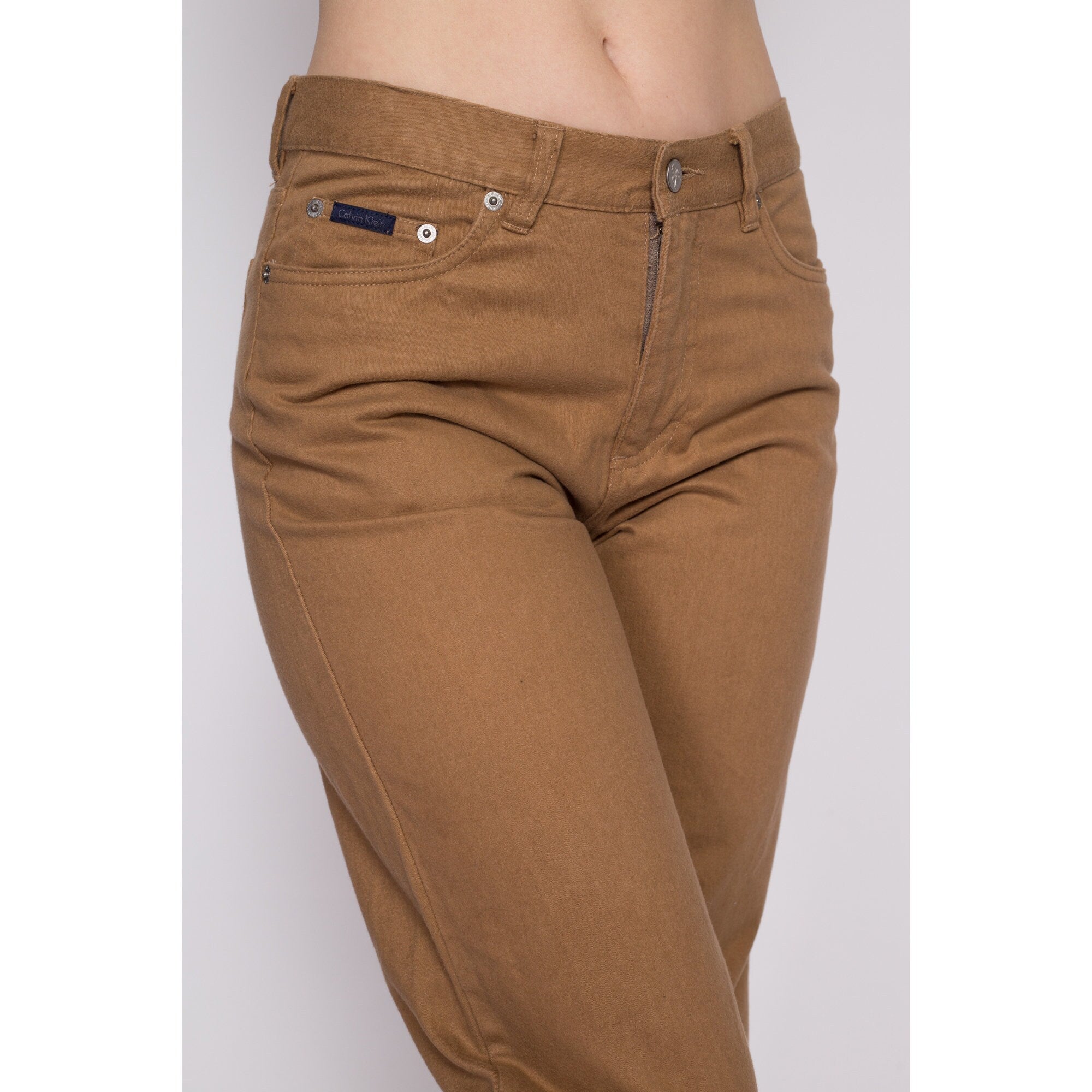 90s Calvin Klein Brown Mid Rise Pants - Medium – Flying Apple Vintage