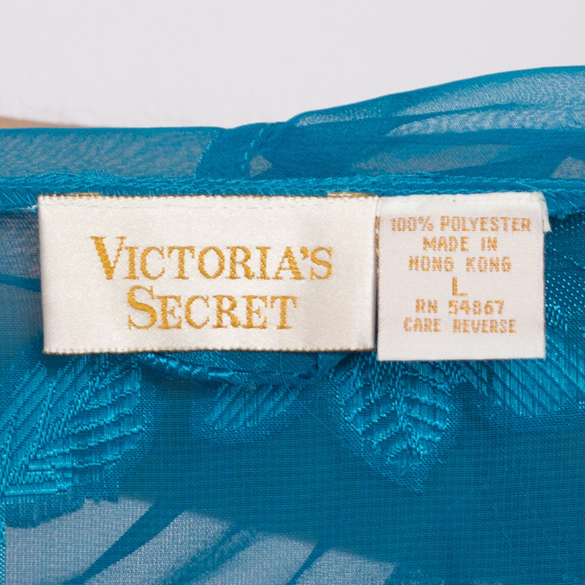 90s Victoria's Secret Sheer Blue Jacquard Robe - Large – Flying Apple  Vintage
