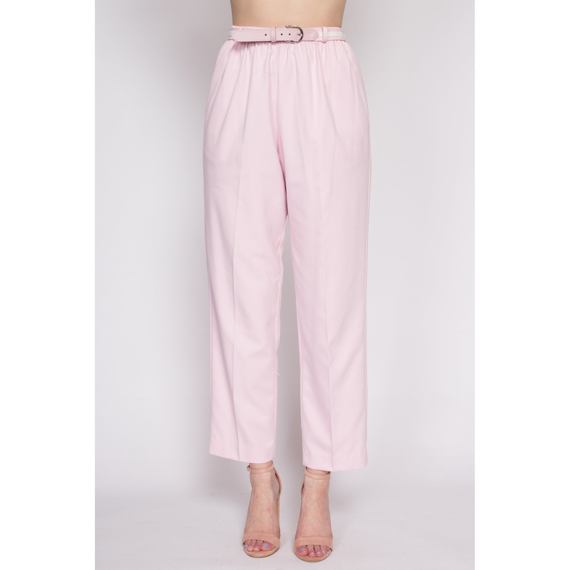 Sara Battaglia Belted High Waist Pants – Tulerie