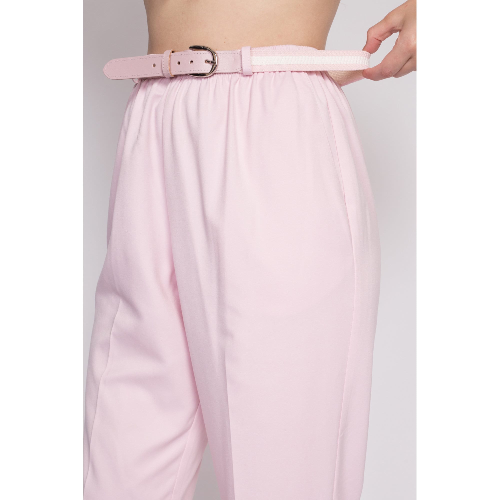 Zara Pants with fabric Covered Belt High Waisted Trousers in Pink | High  waisted trousers, Pink trousers, Outfits