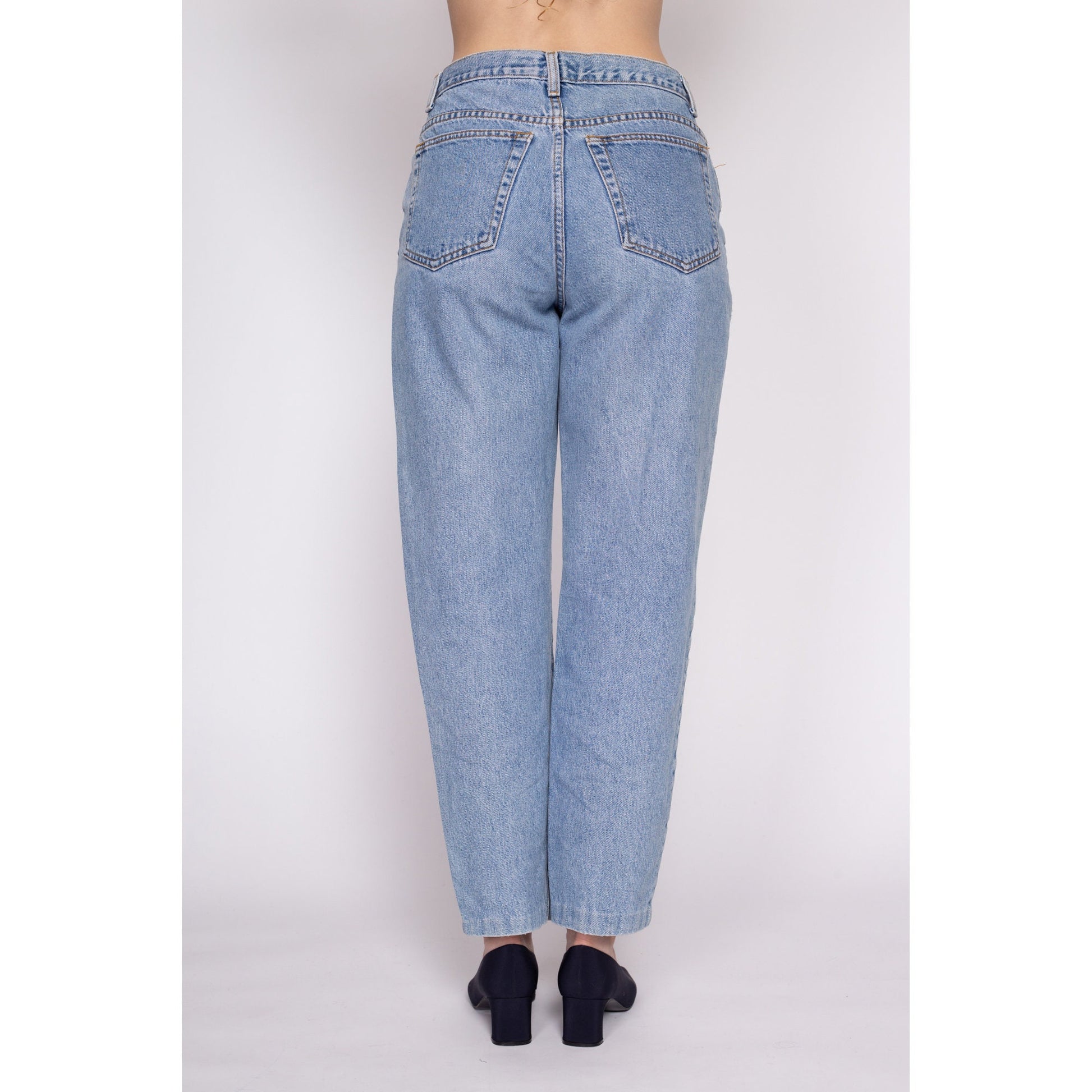 Run and Fly Mom Jeans - High Waist Blue Denim jeans 90's Retro Style  24-36