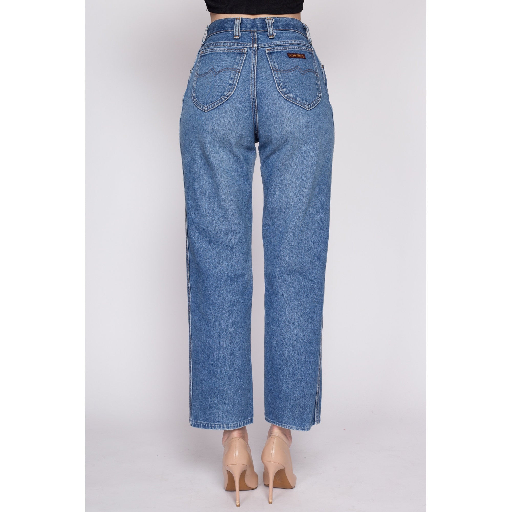 Retailer Vintage 70s Wrangler straight leg high rise jeans