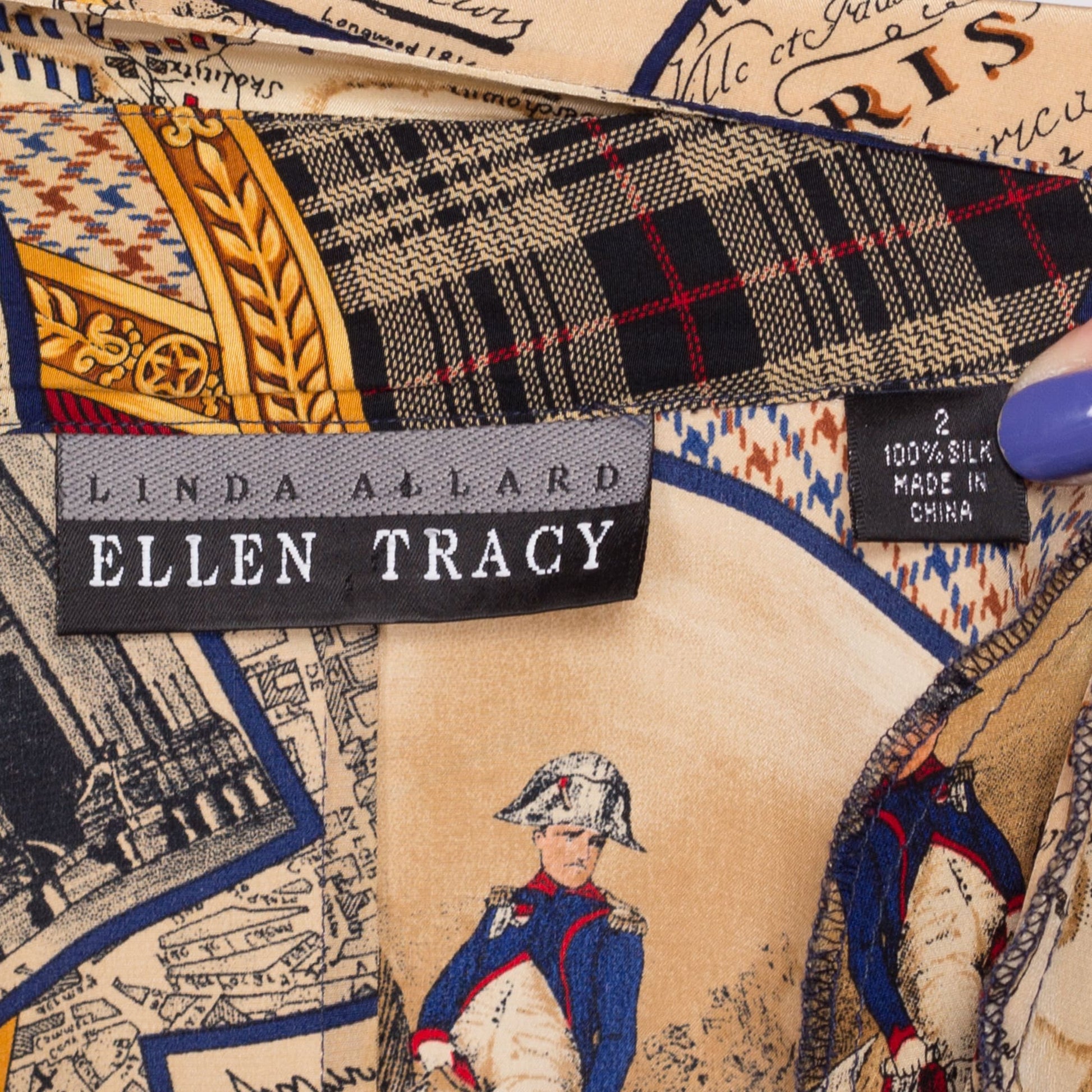 Free Shipping Ellen Tracy Silk Scarf Vintage N Size 34 X 34 