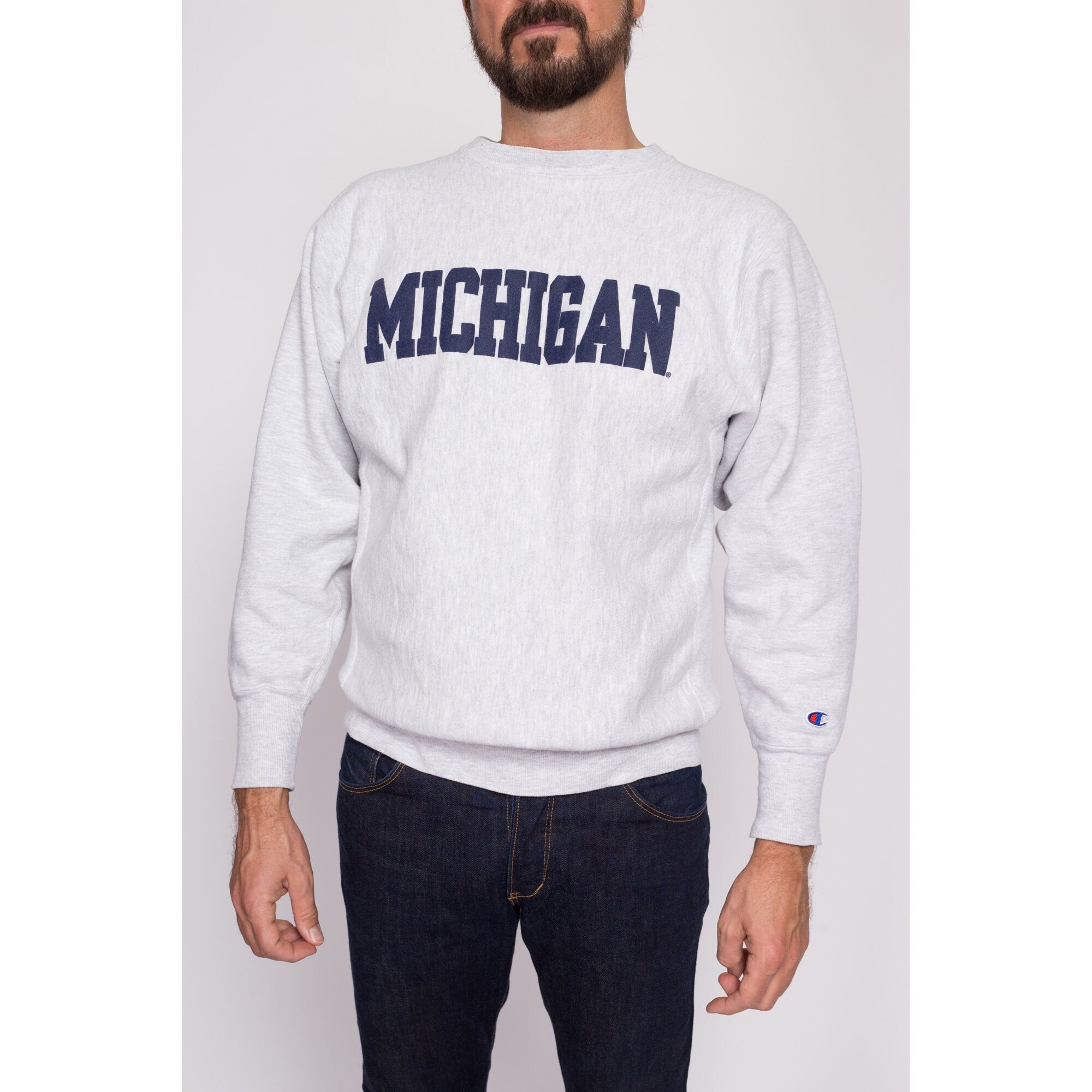 90s University Of Michigan Champion Reverse Weave Sweatshirt