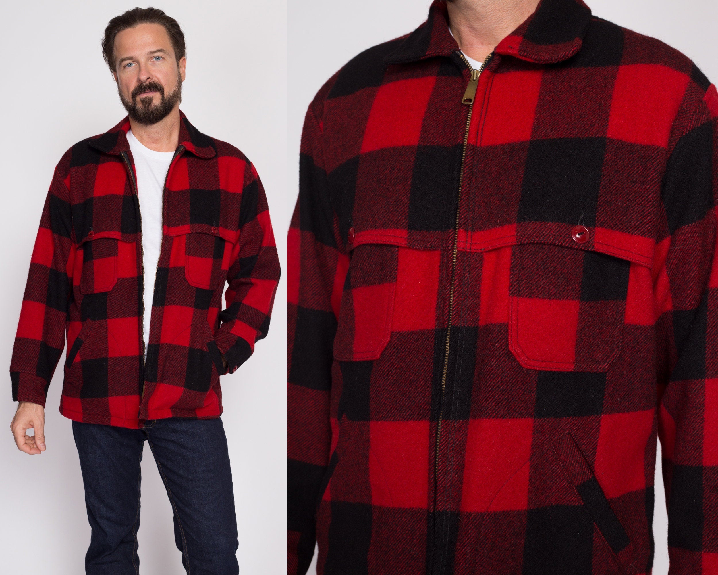 Woolrich store plaid coat