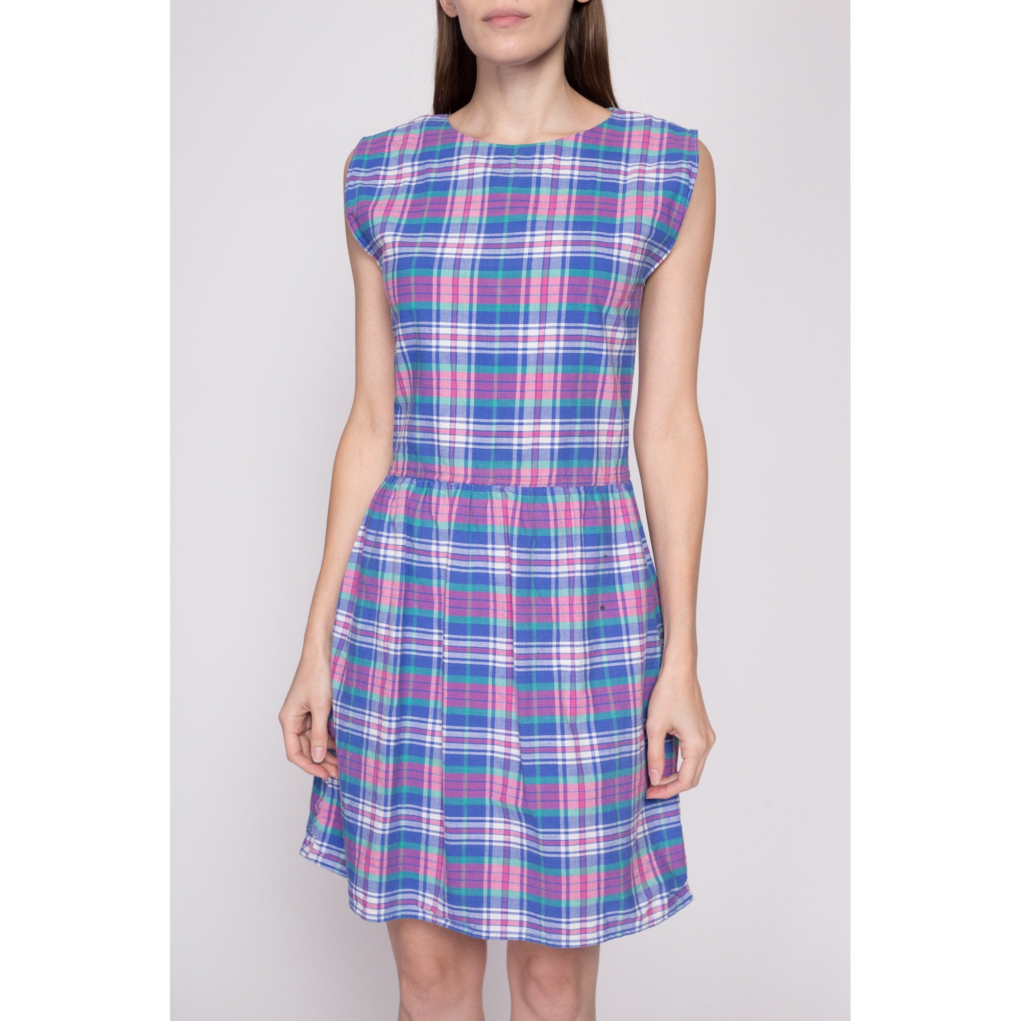 90s checkered outlet dress