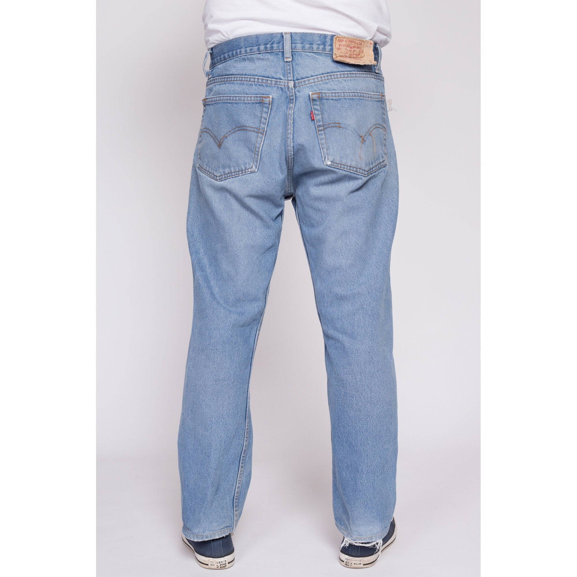 Vintage Levi Strauss & Co Acid Wash Denim Jeans Size 34 X 32 506