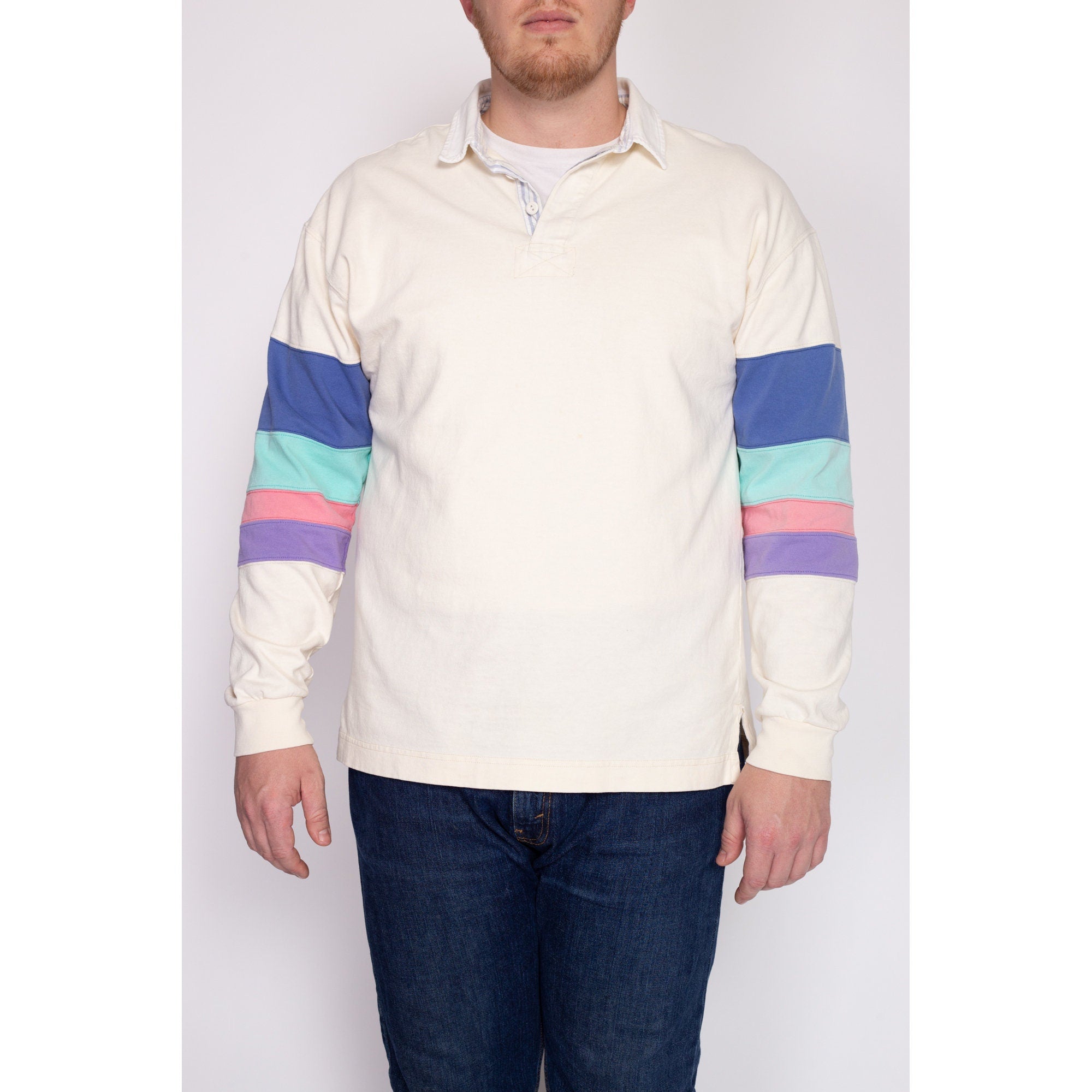 90s long clearance sleeve polo