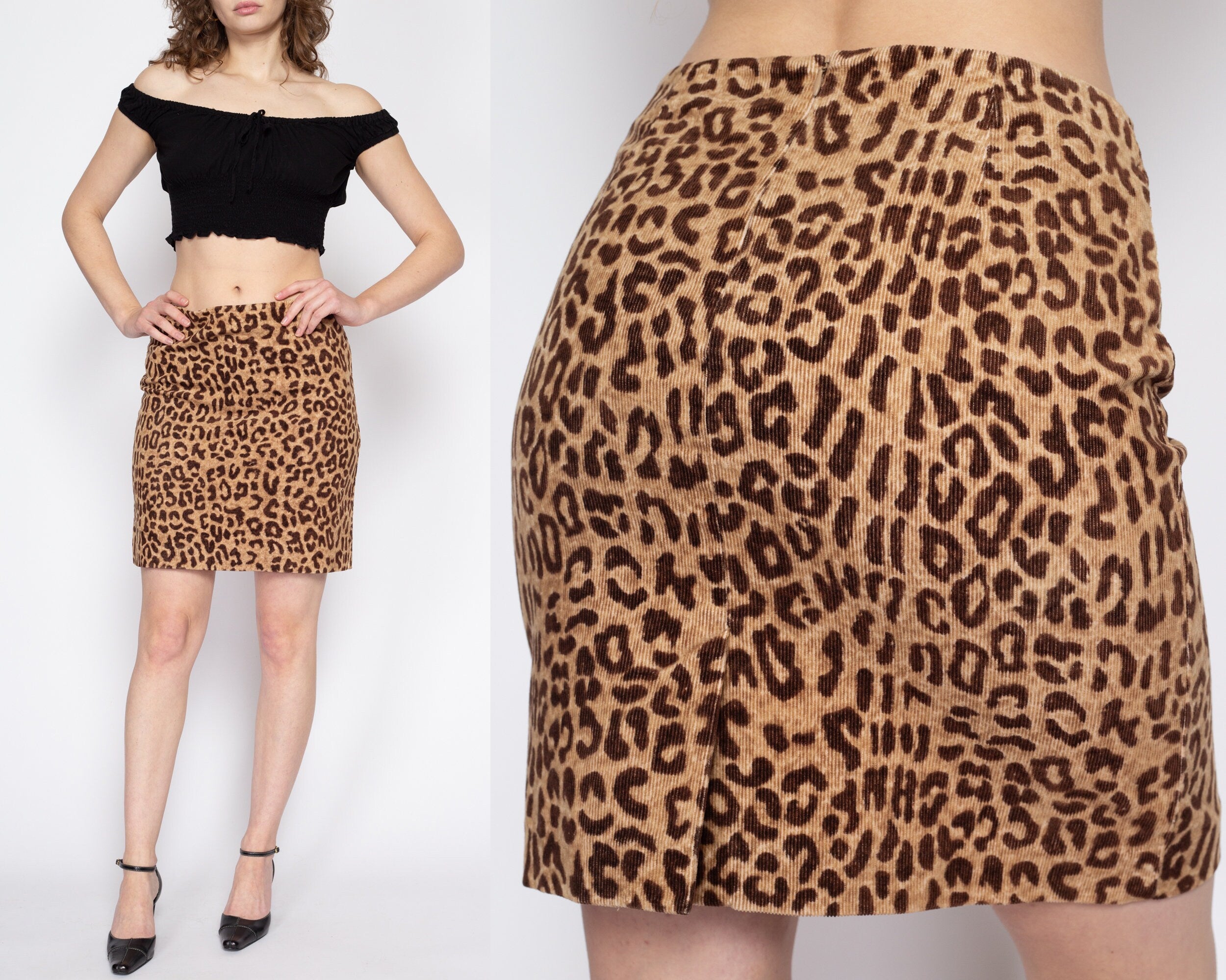 Mid length leopard skirts 9x19 best sale