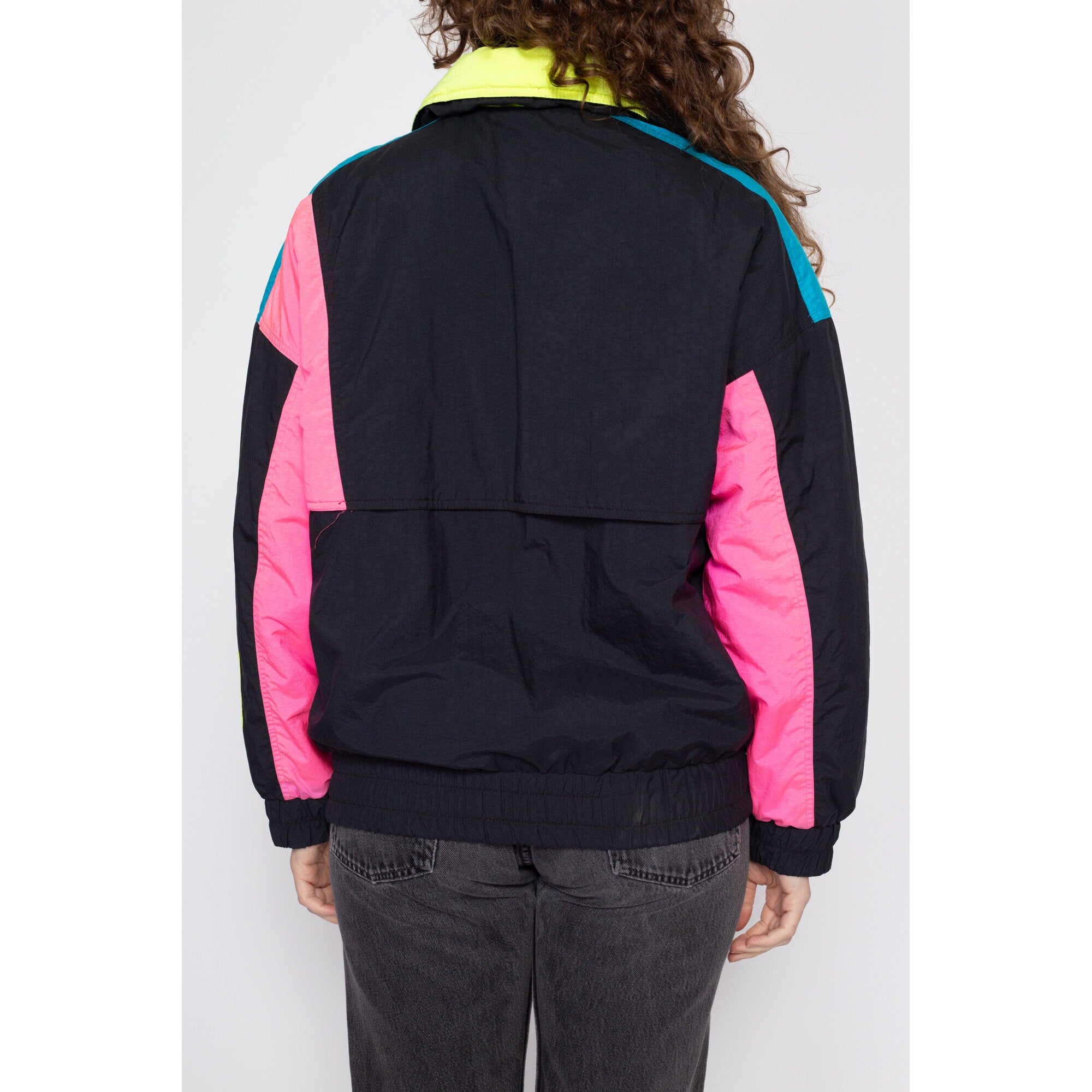 XL 80s Neon Color Block Ski Jacket – Flying Apple Vintage