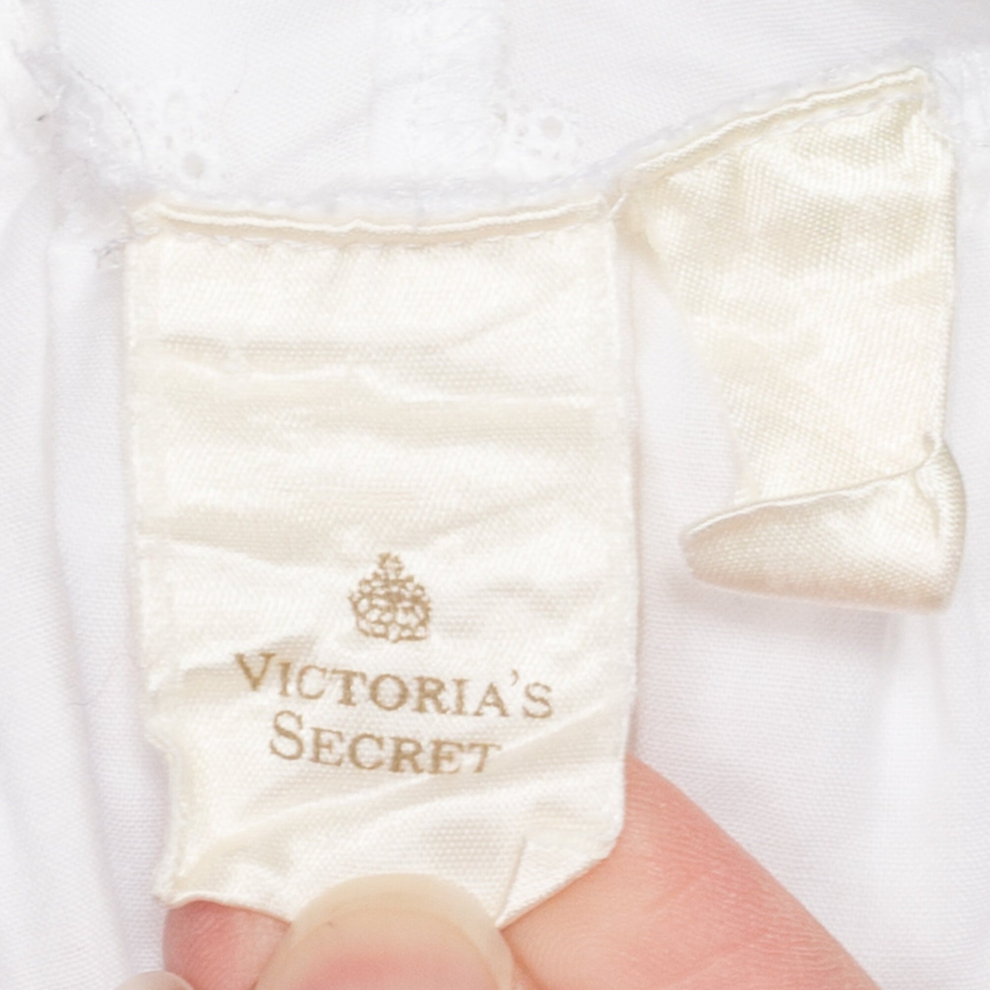 Vintage Victoria's Secret Bra Slip Nightgown XS White Nylon
