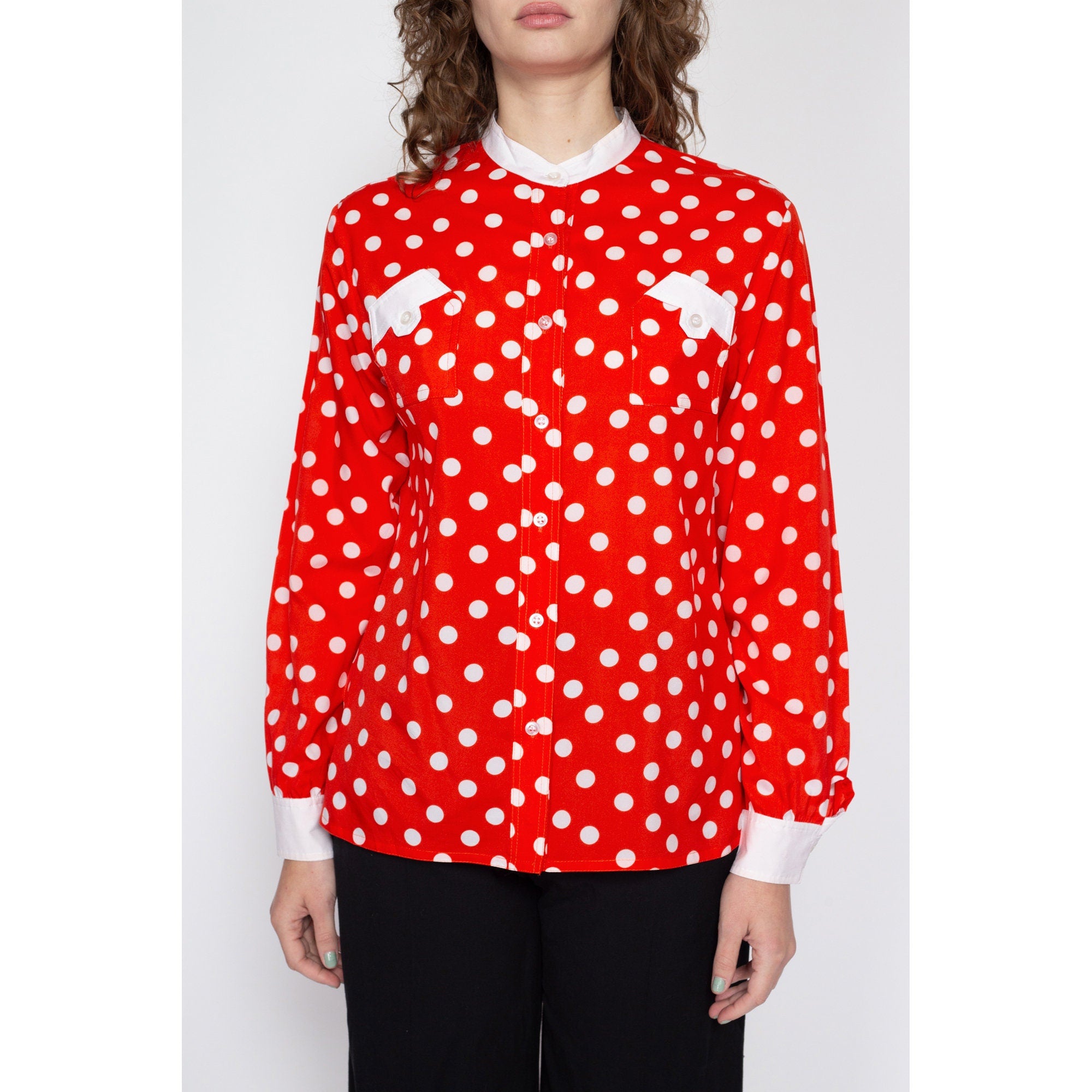 VIntage 70s polka popular dots shirt