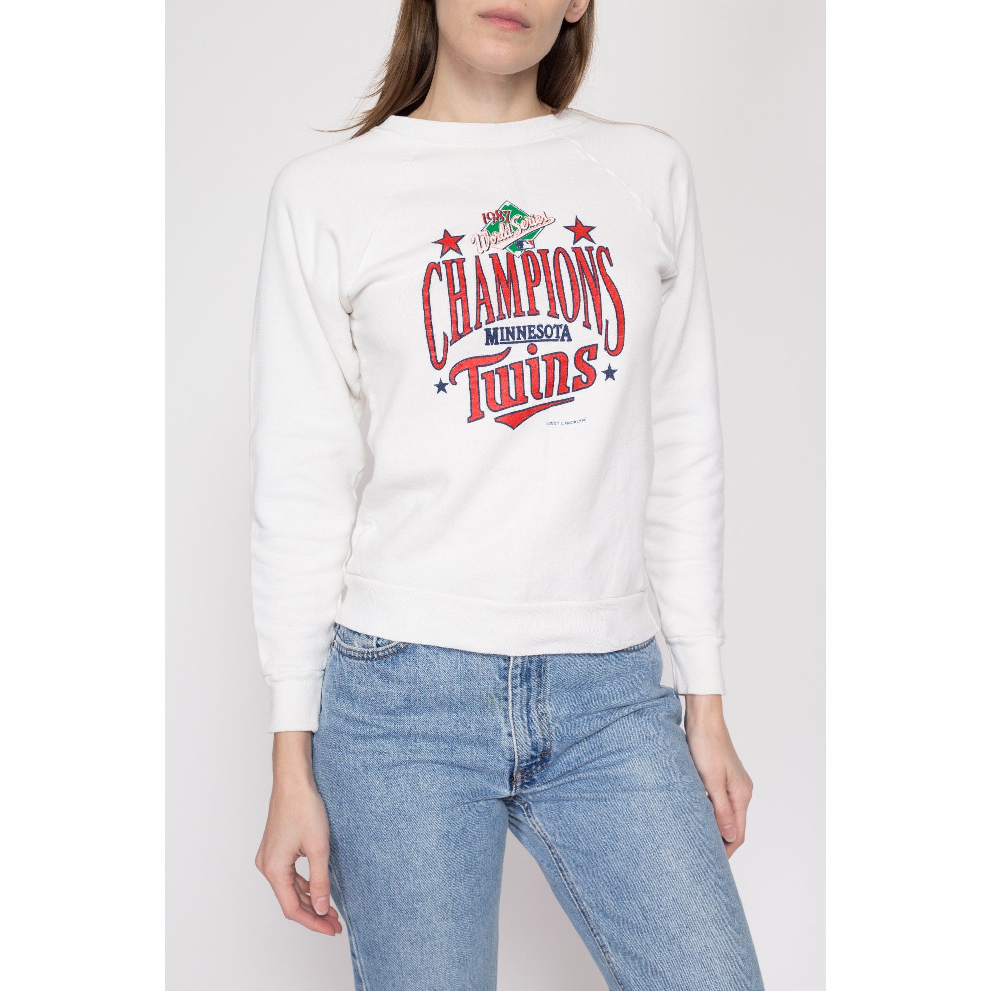 Vintage 1987 World Champs Minnesota good Twins Crewneck Sweatshirt