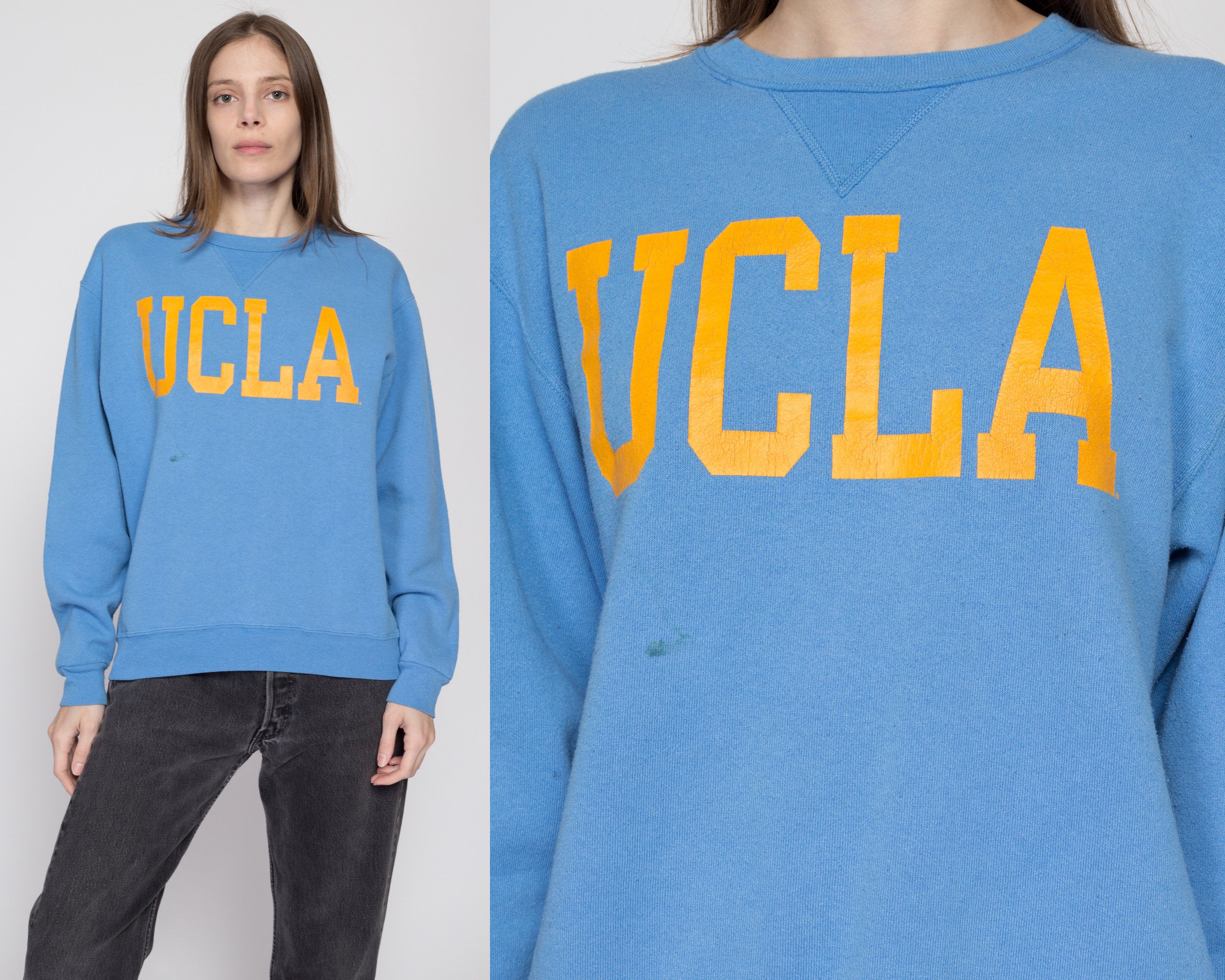 Large 90s UCLA Blue V Stitch Sweatshirt